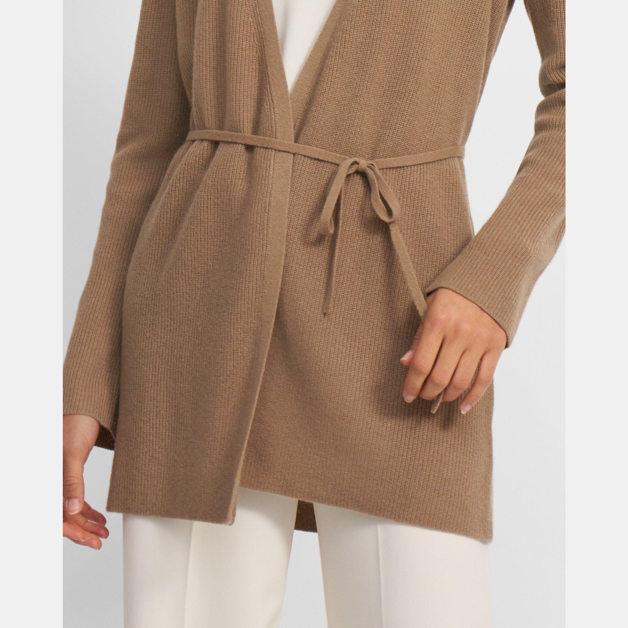 Tie Waist Cardigan in Cashmere