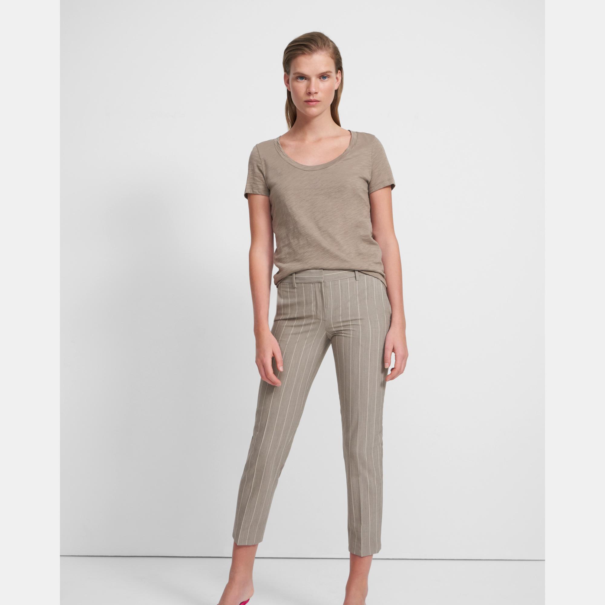 Open Neck Tee in Organic Cotton