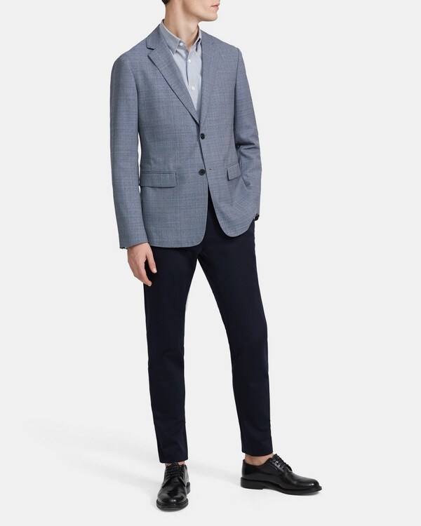 Unstructured Suit Blazer in Textured Wool