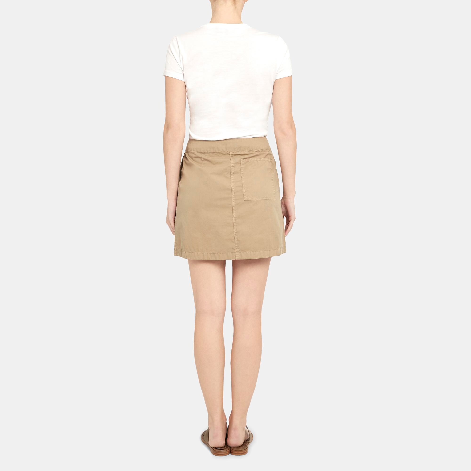 Utility Skirt in Garment Dyed Chino
