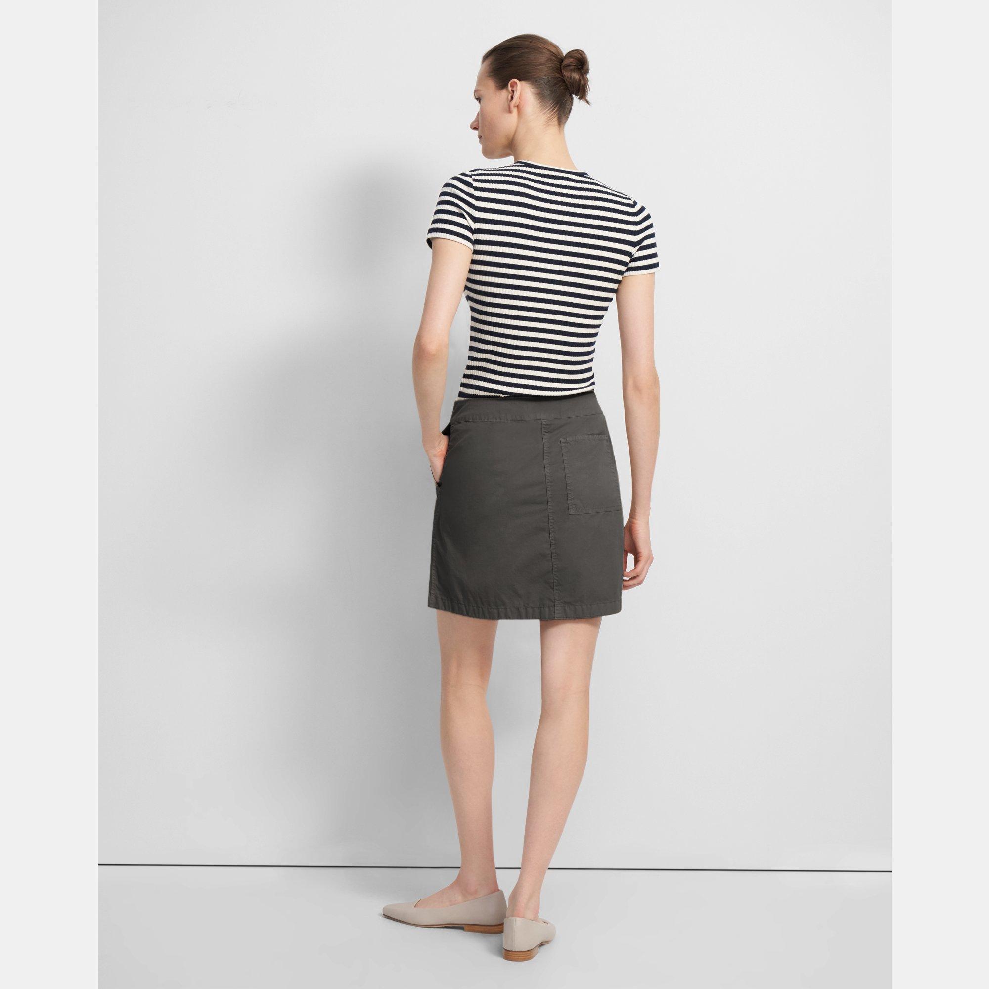 Utility Skirt in Garment Dyed Chino