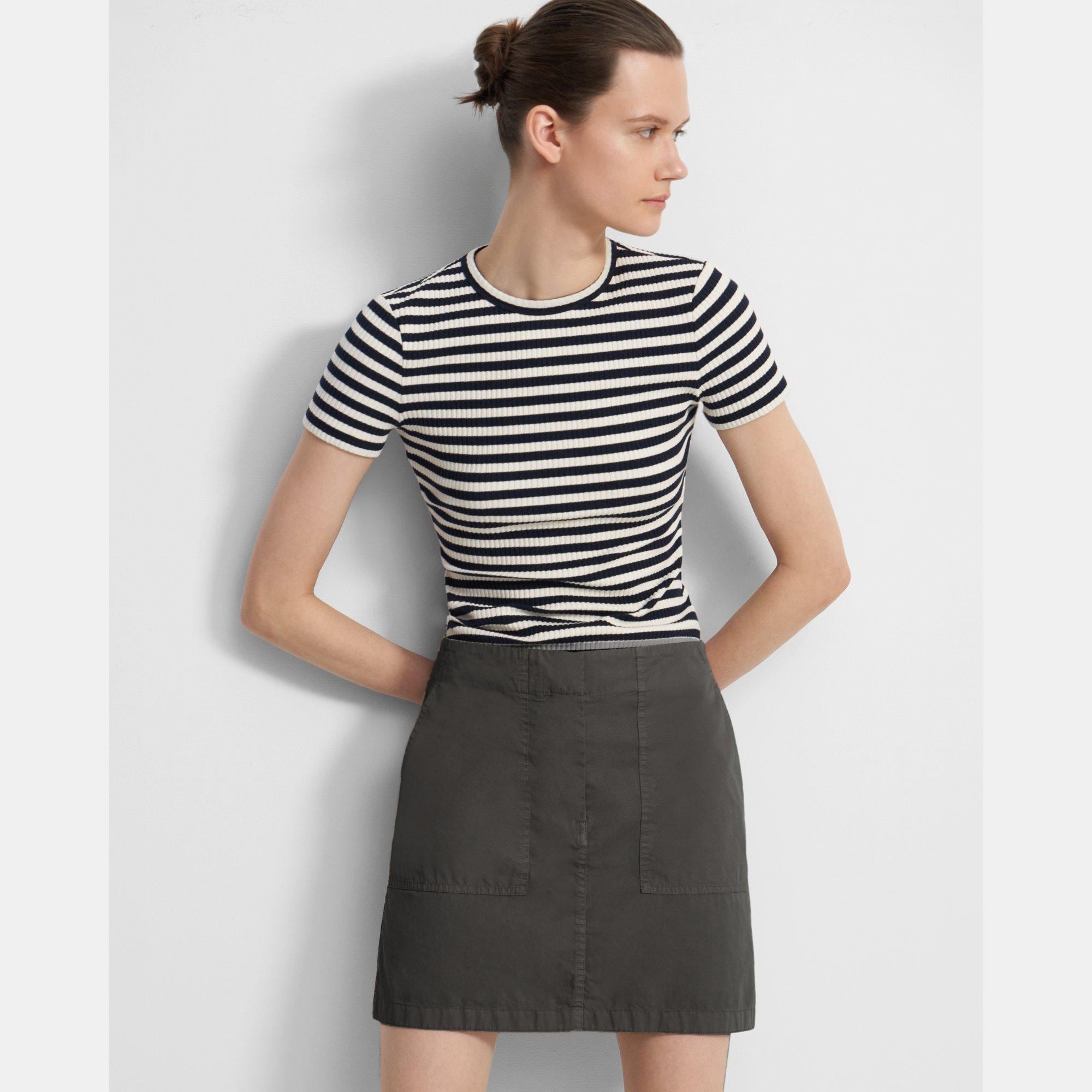 Garment Dyed Chino Utility Skirt Theory