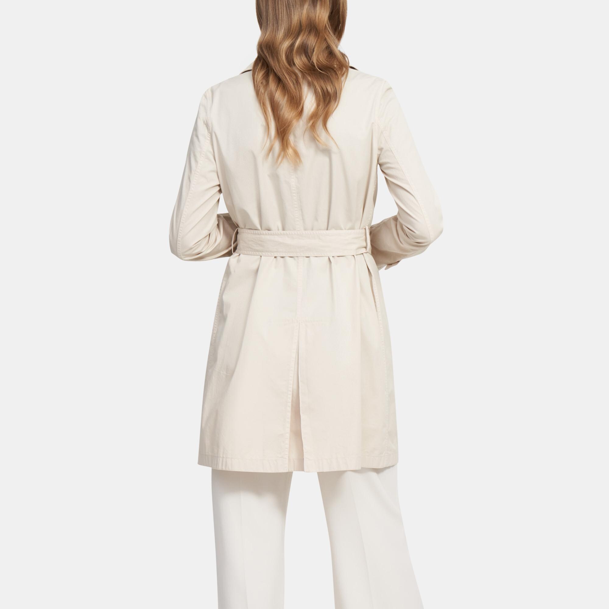 Oaklane Short Trench Coat in Garment Dyed Chino