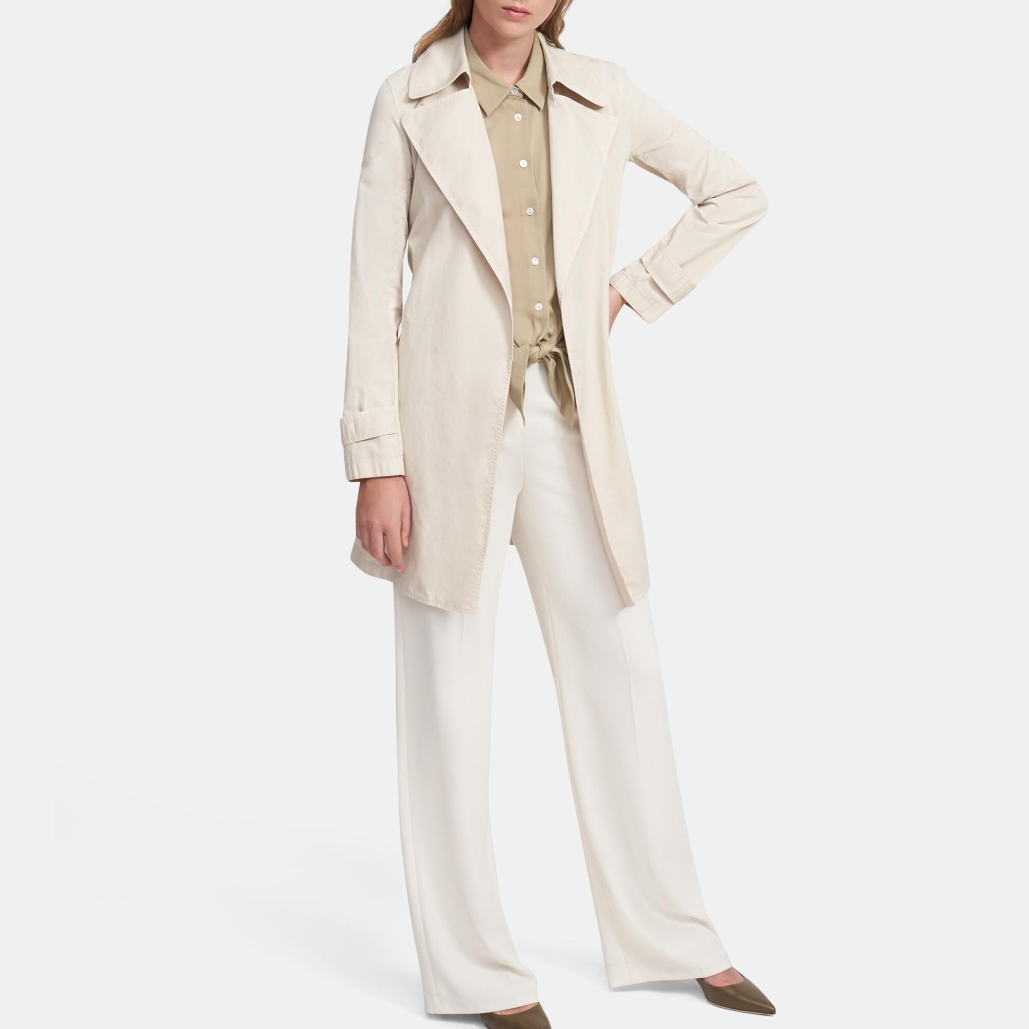 Oaklane Short Trench Coat in Garment Dyed Chino