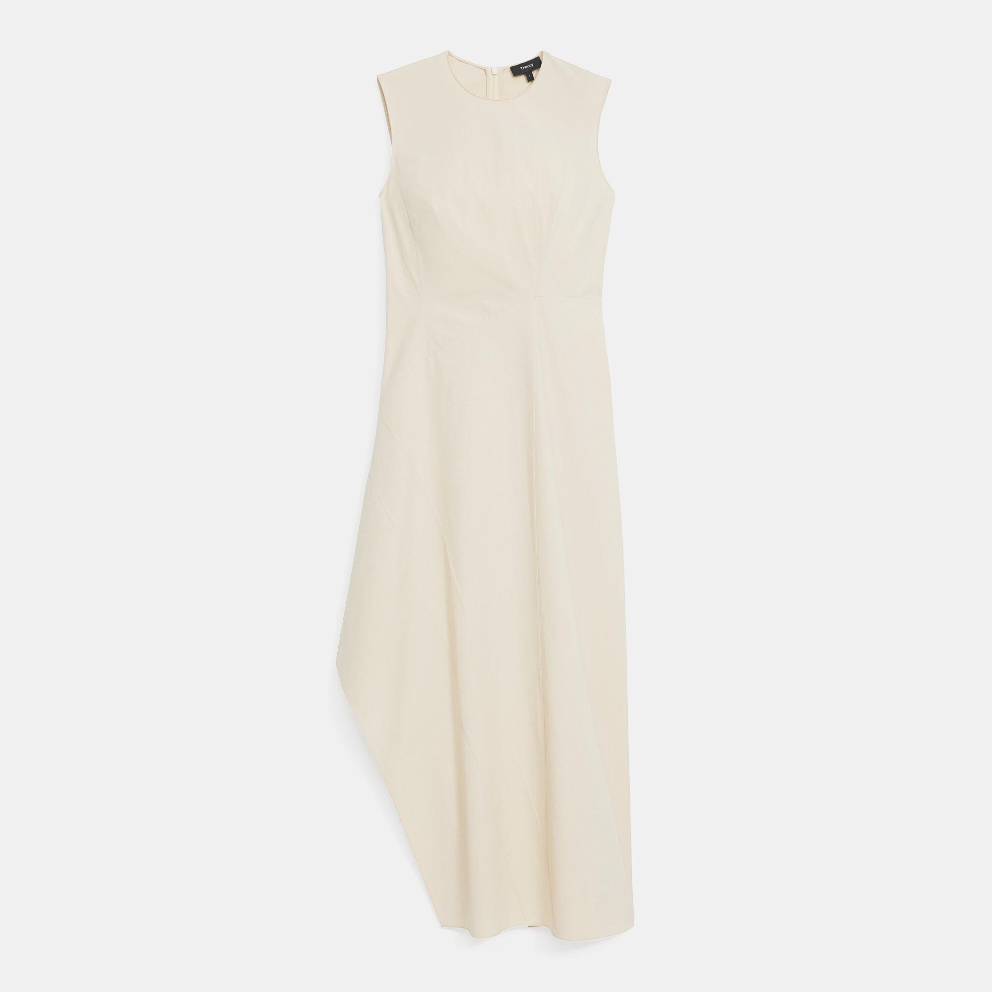 Cascade Dress in Stretch Cotton