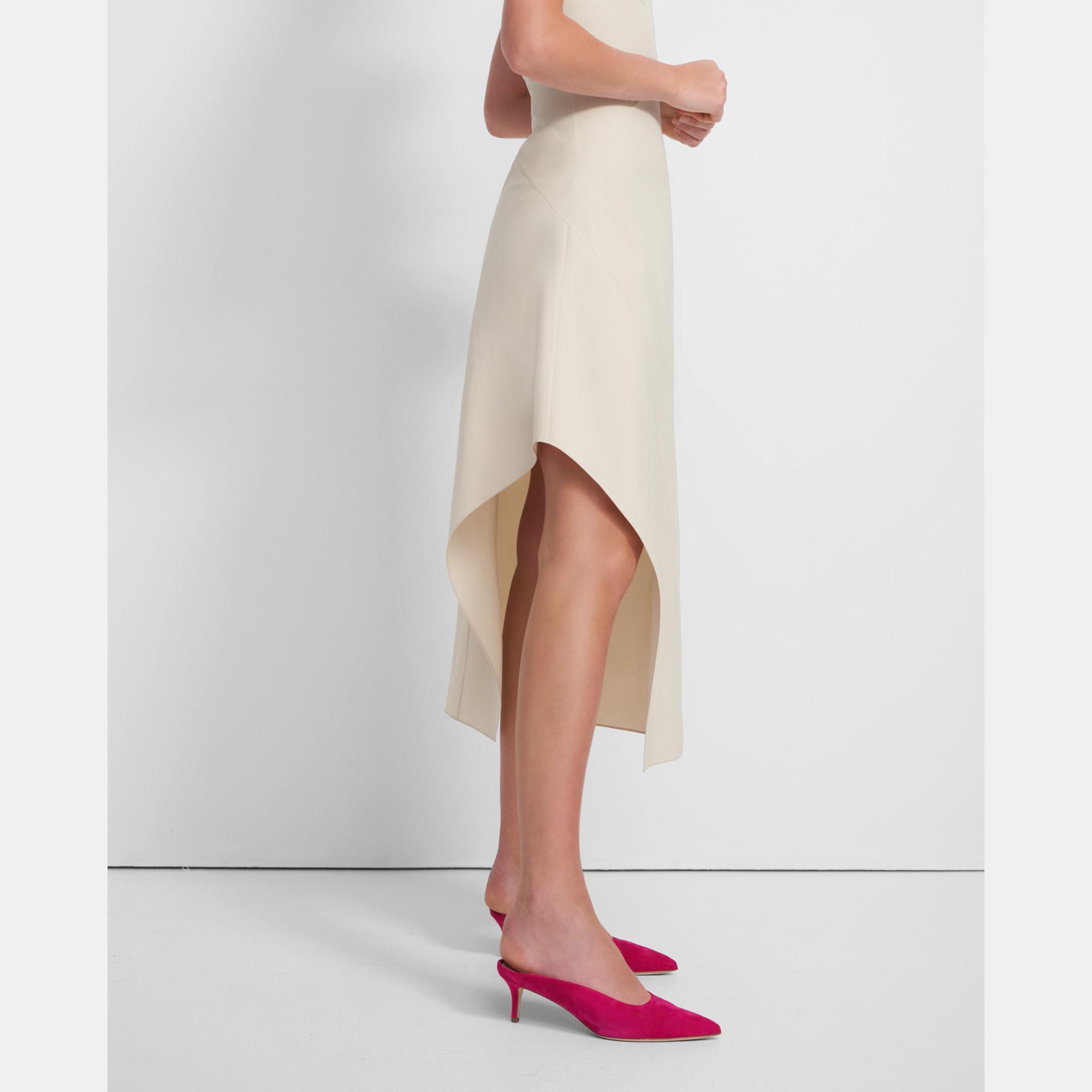 Cascade Dress in Stretch Cotton