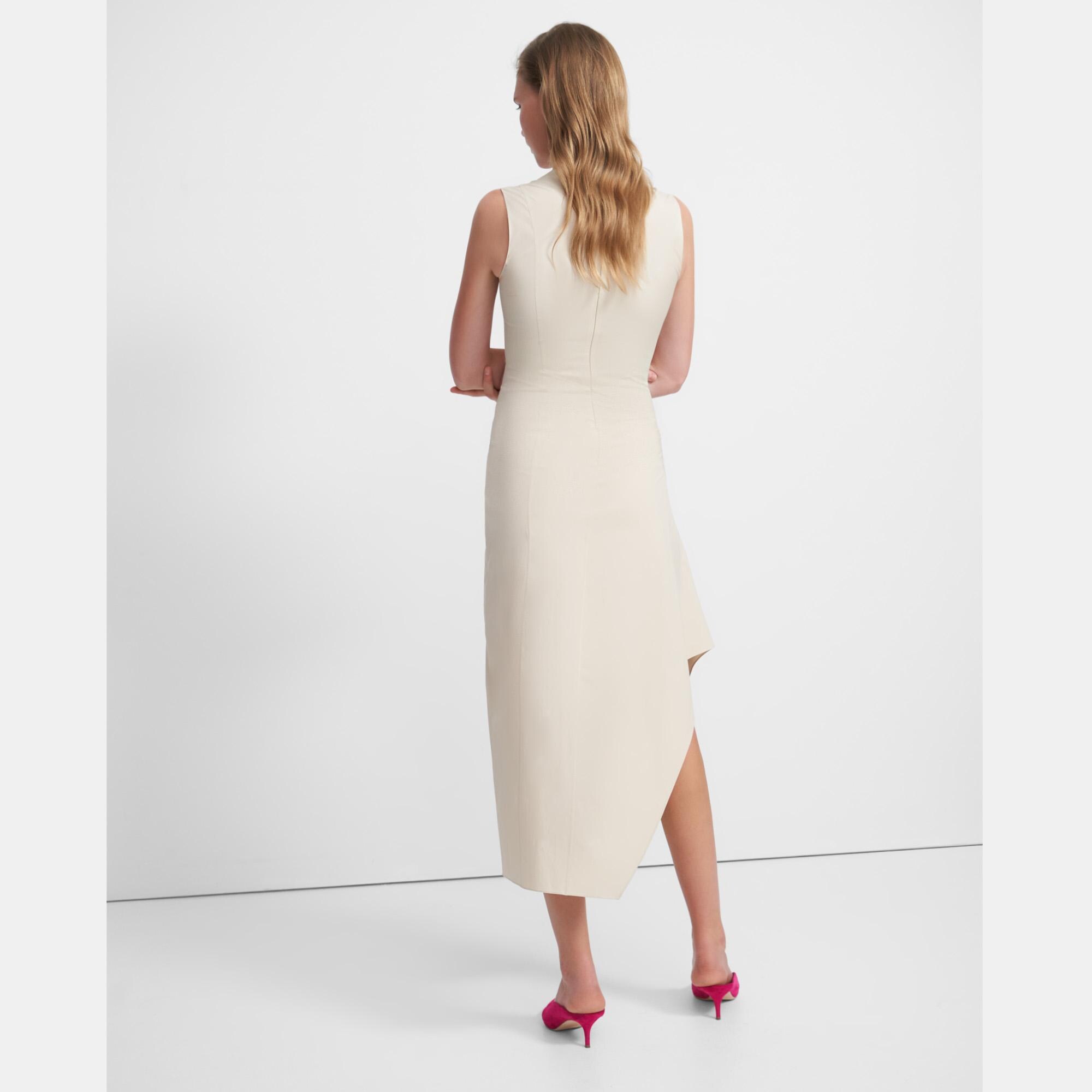 Cascade Dress in Stretch Cotton