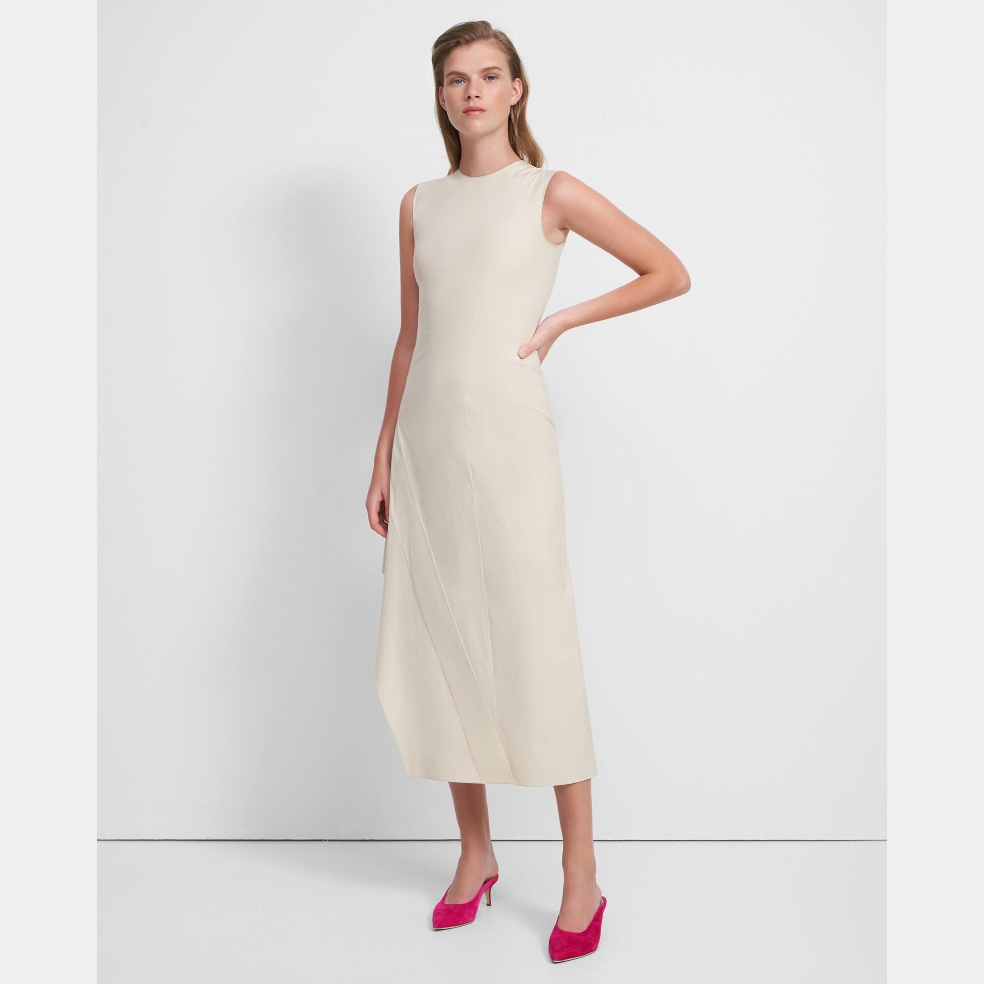 Cascade Dress in Stretch Cotton