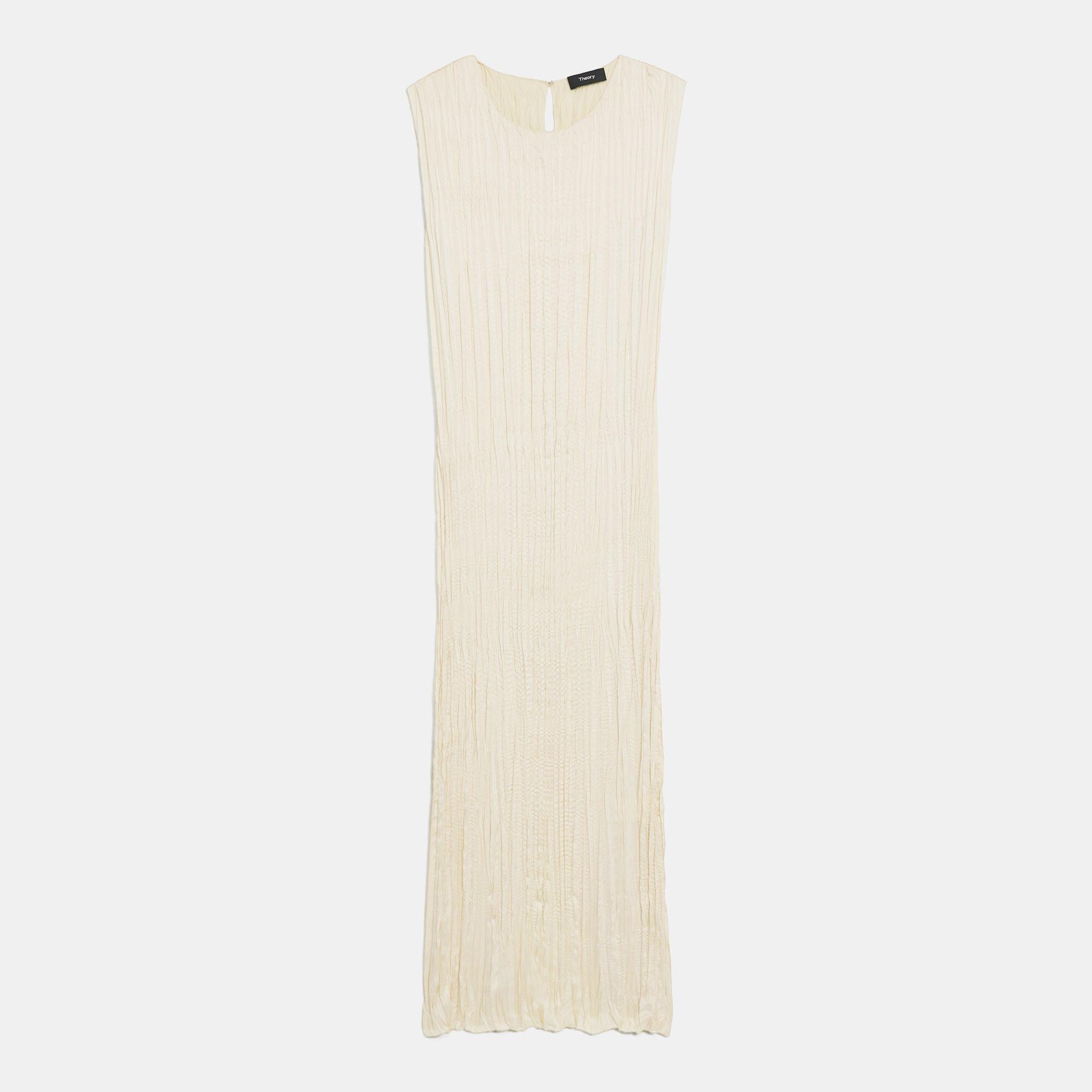 Crinkle Dress in Satin