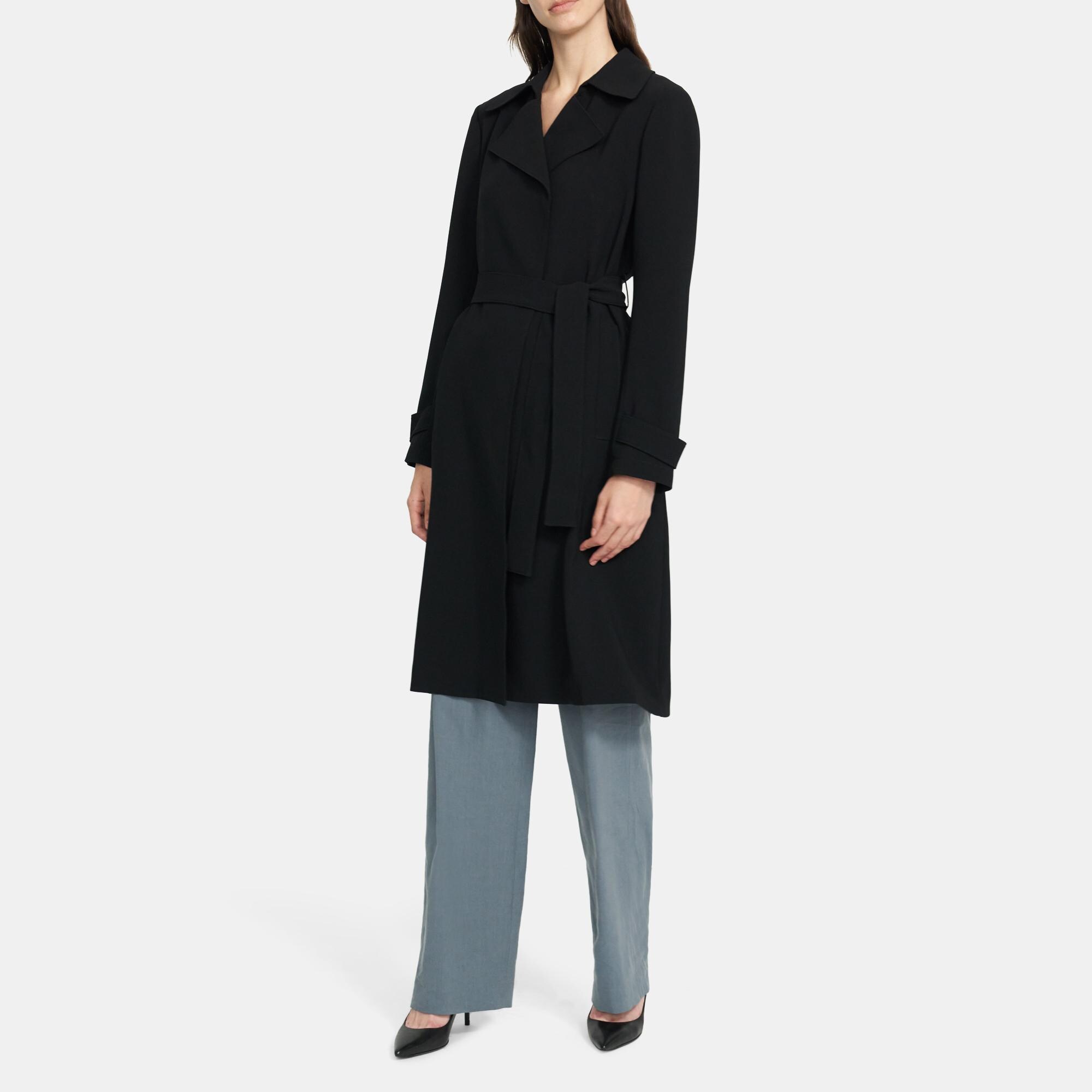 Oaklane Trench Coat in Crepe | Theory