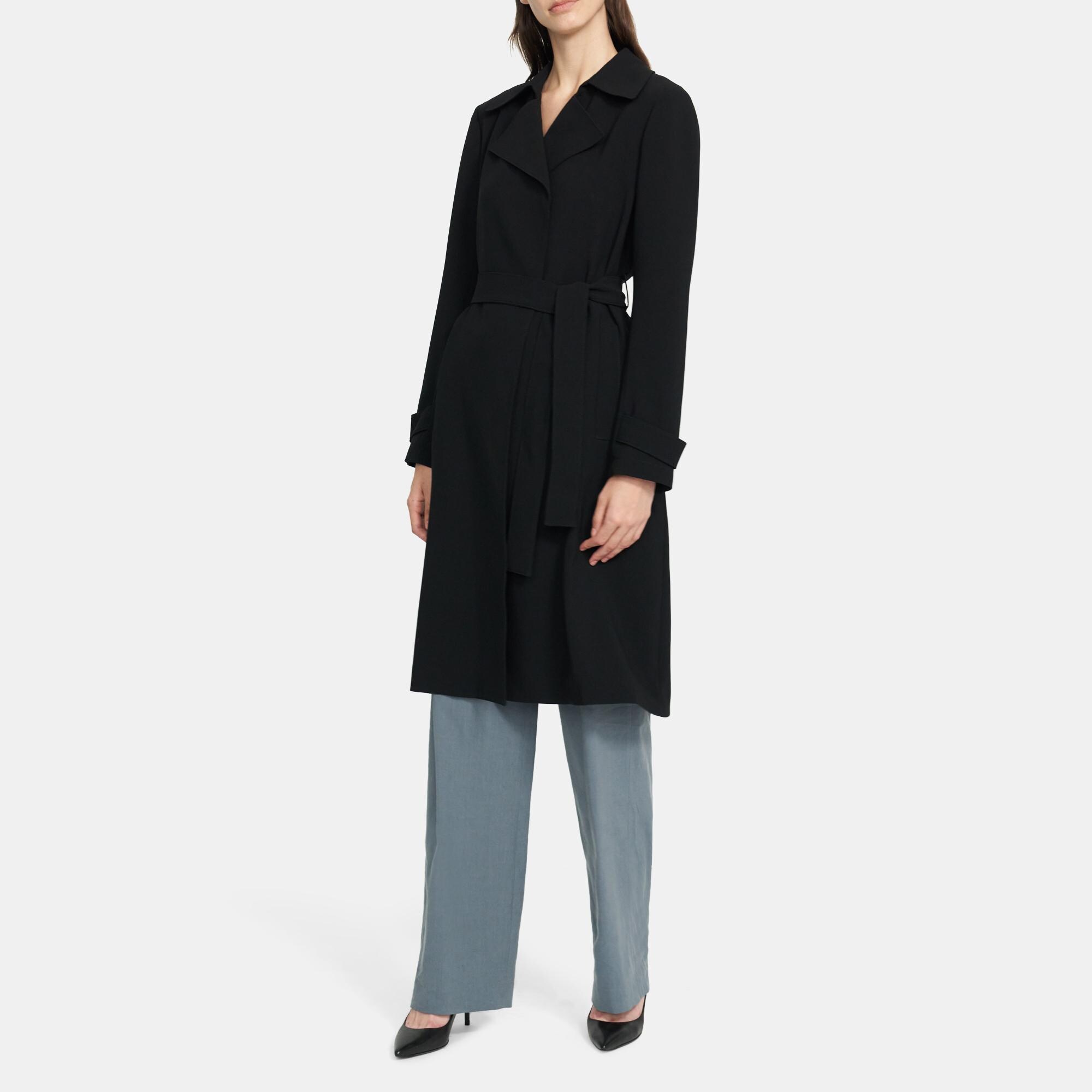 Oaklane Trench Coat in Crepe
