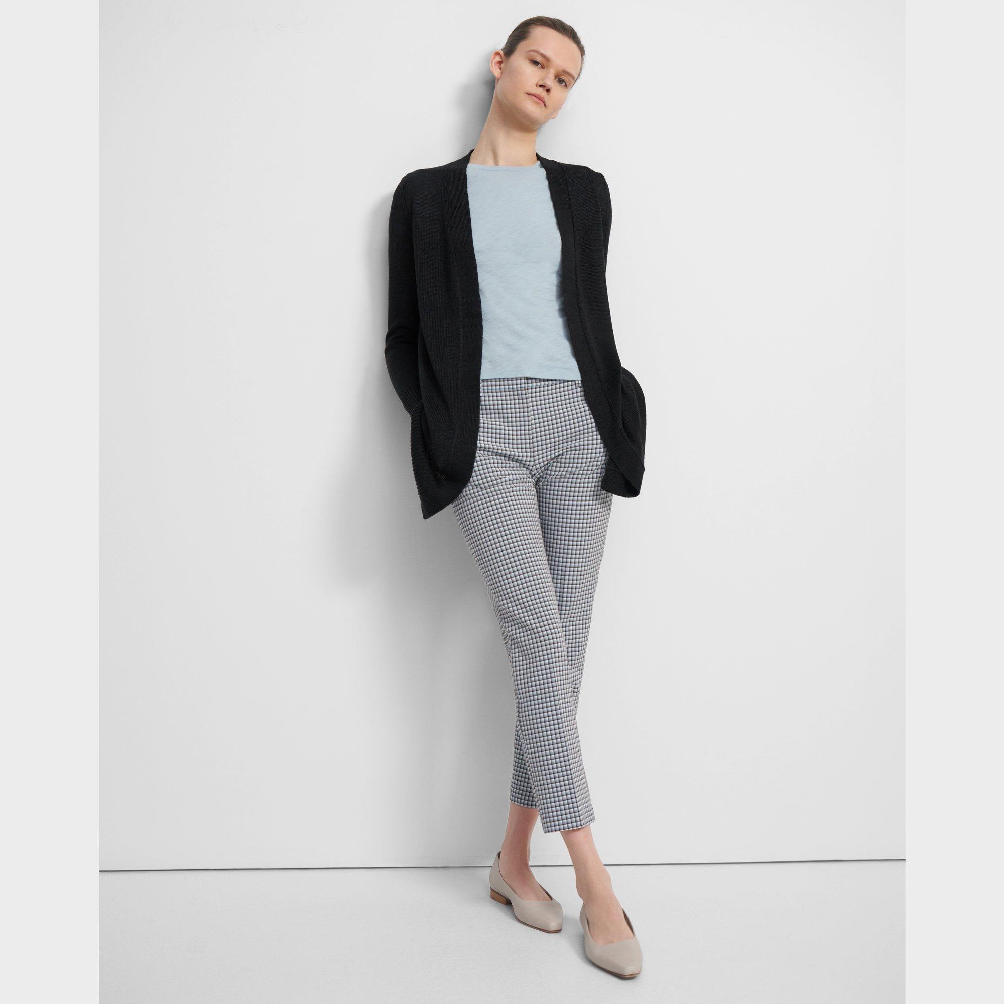 Open Front Cardigan in Linen-Viscose