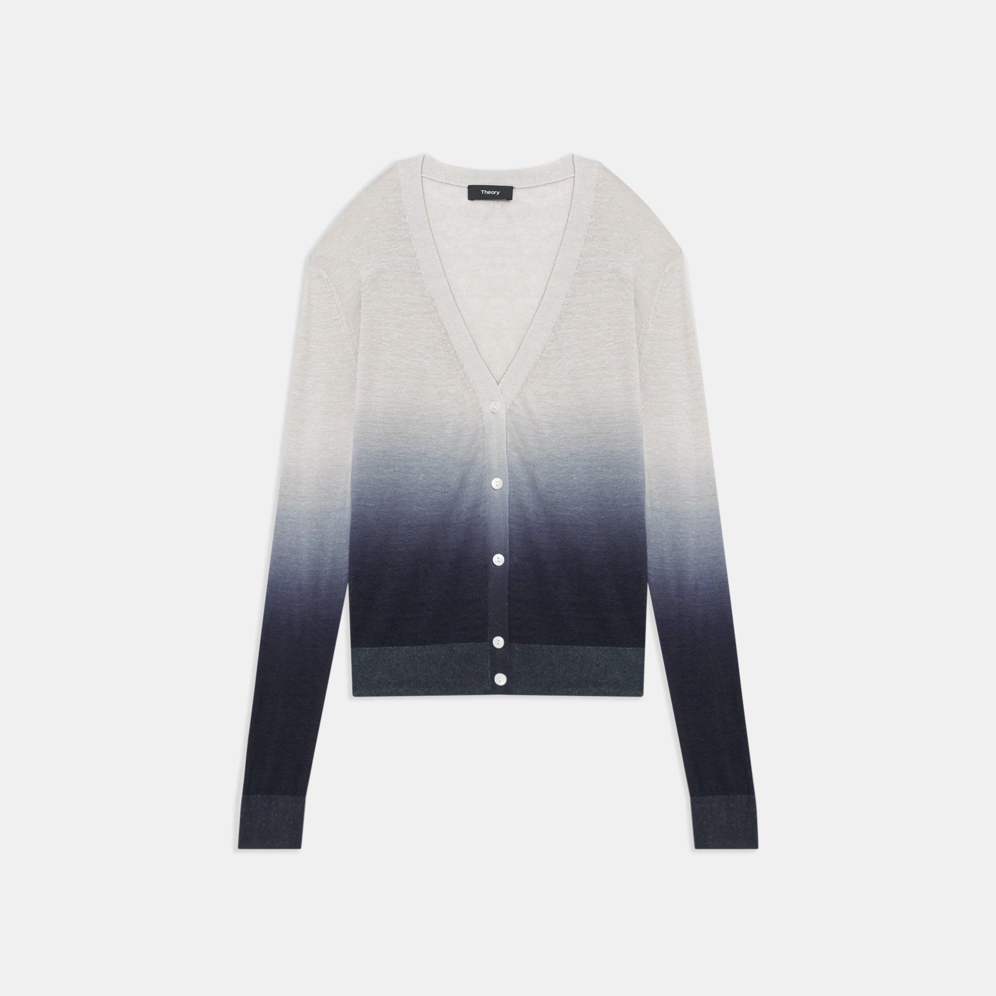 Ombré Cardigan in Linen-Viscose