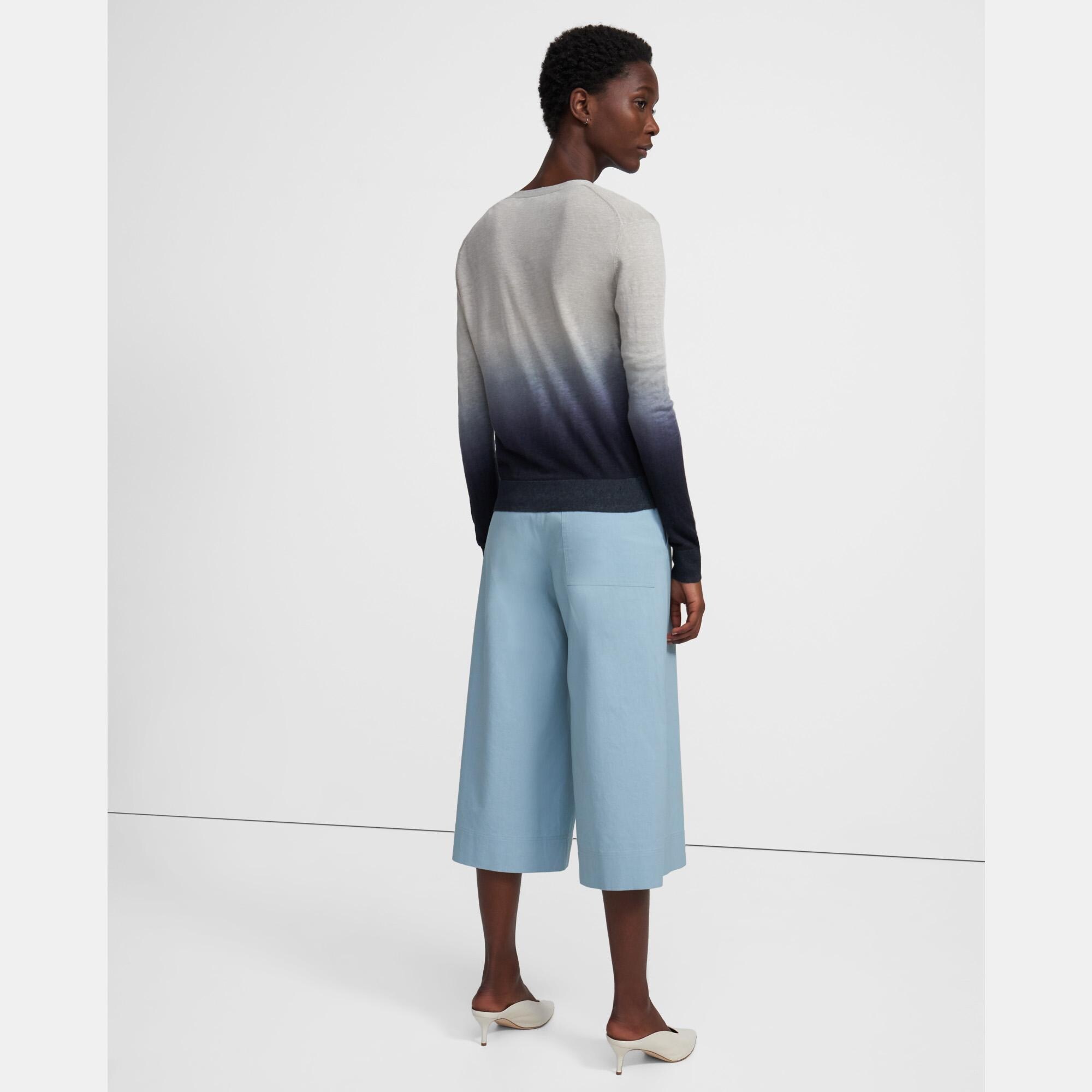 Ombré Cardigan in Linen-Viscose
