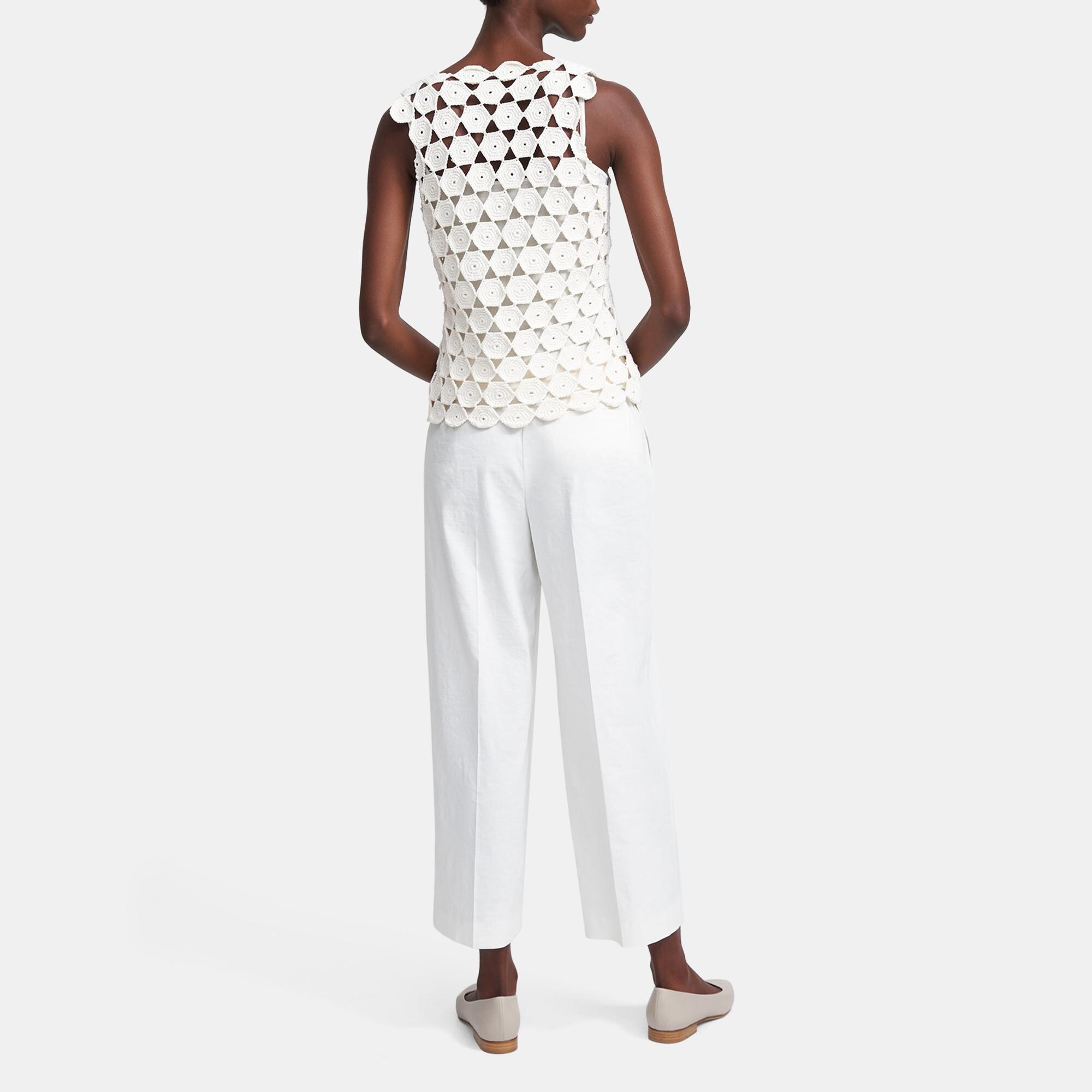 Crochet Tank in Cotton Blend