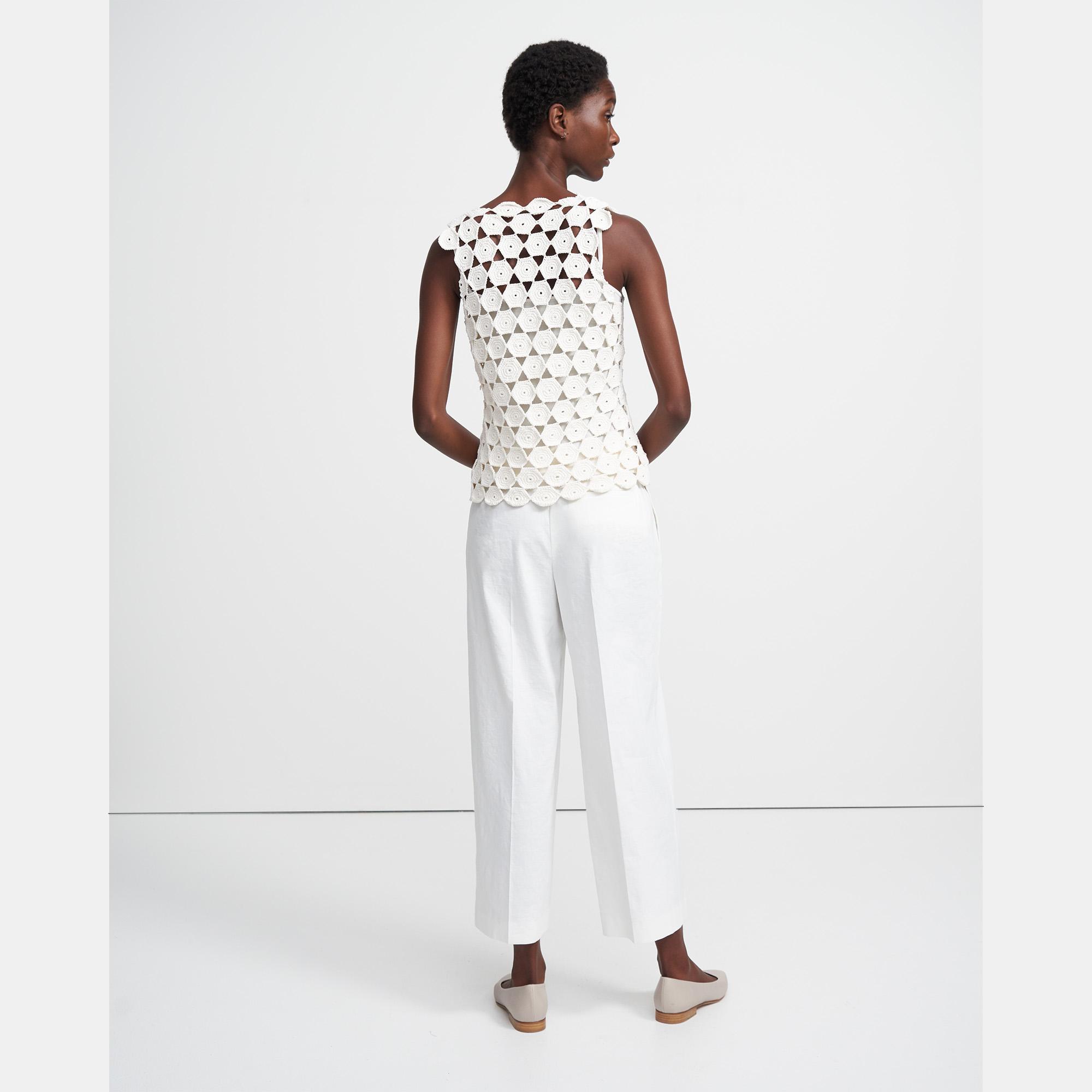 Crochet Tank in Cotton Blend