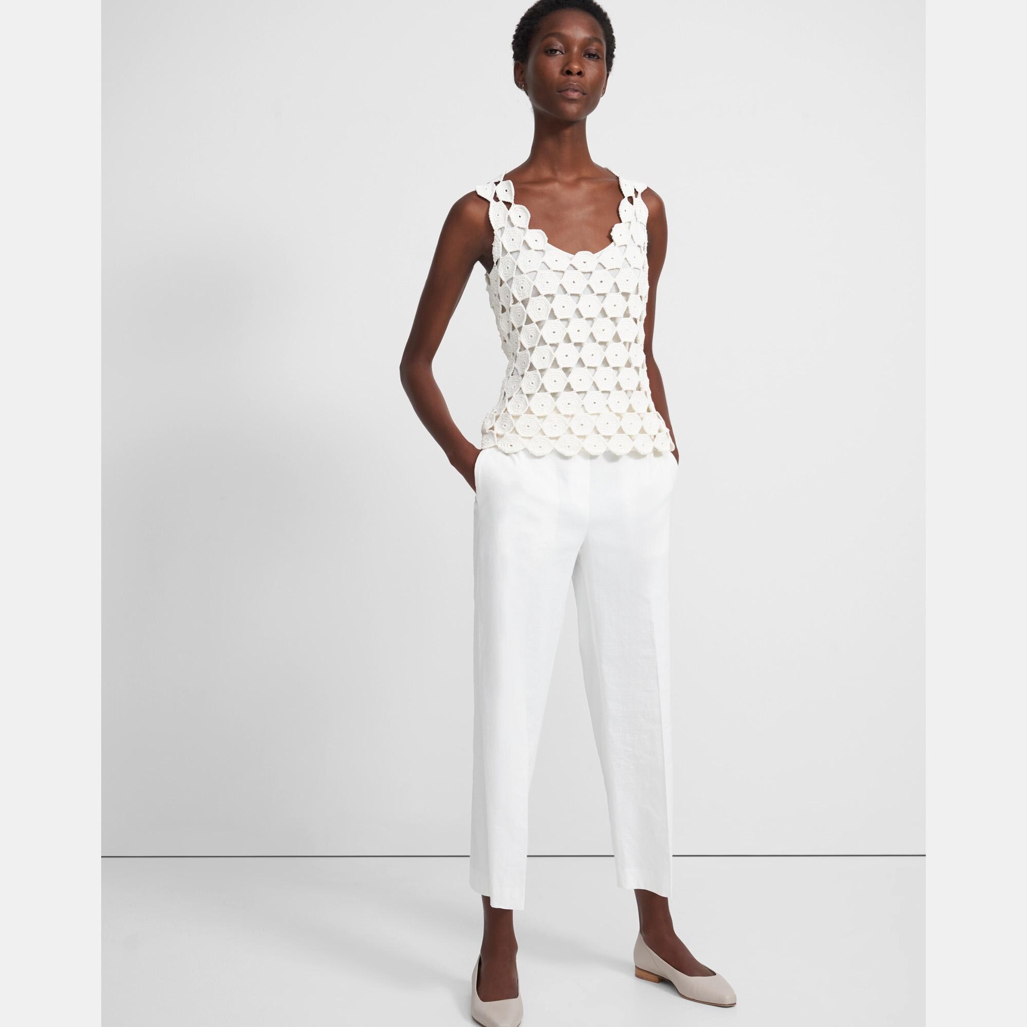 Crochet Tank in Cotton Blend