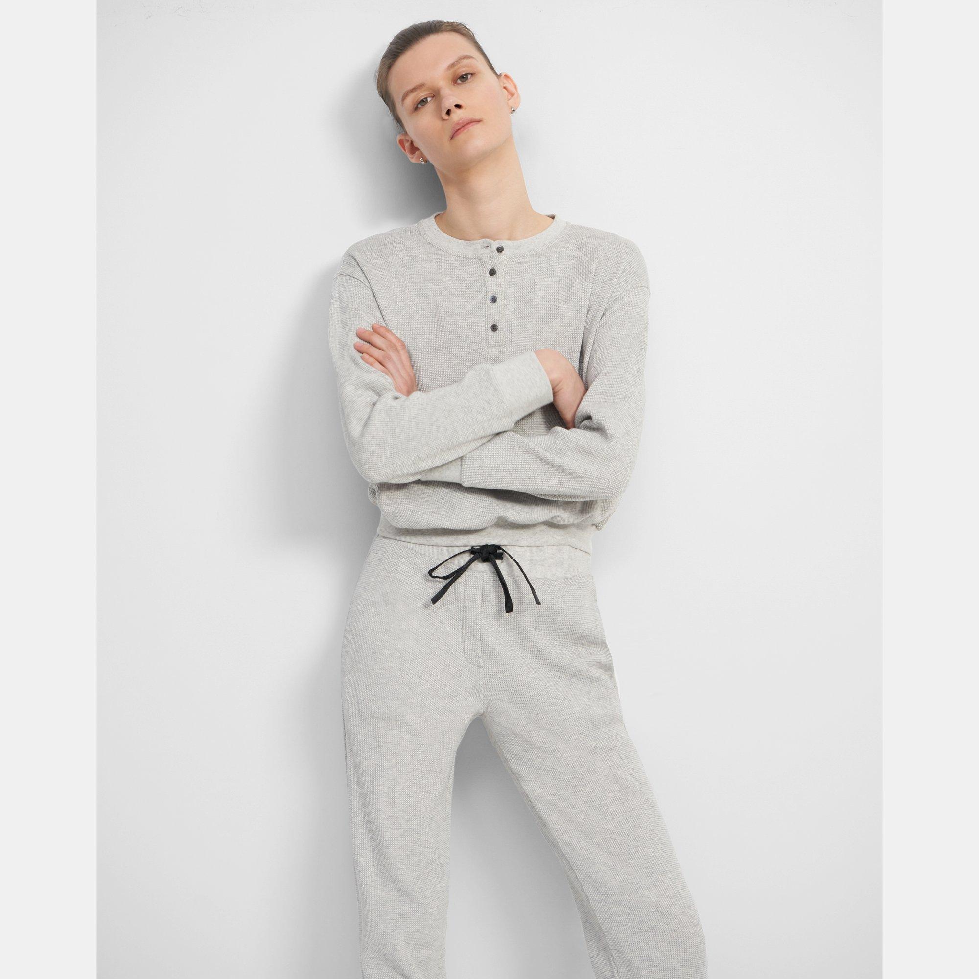 Weekend Jogger in Waffle Knit Cotton