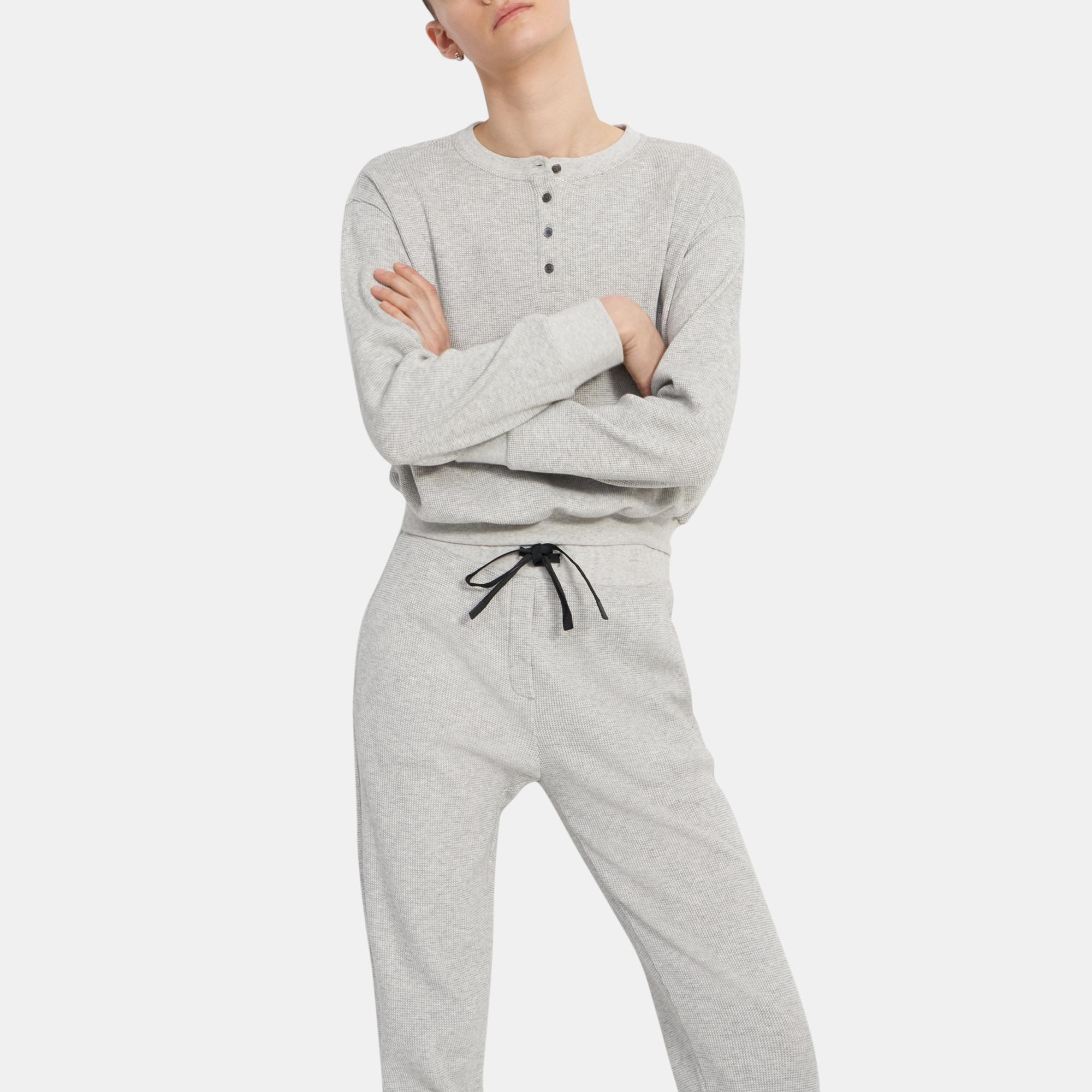 Weekend Jogger in Waffle Knit Cotton