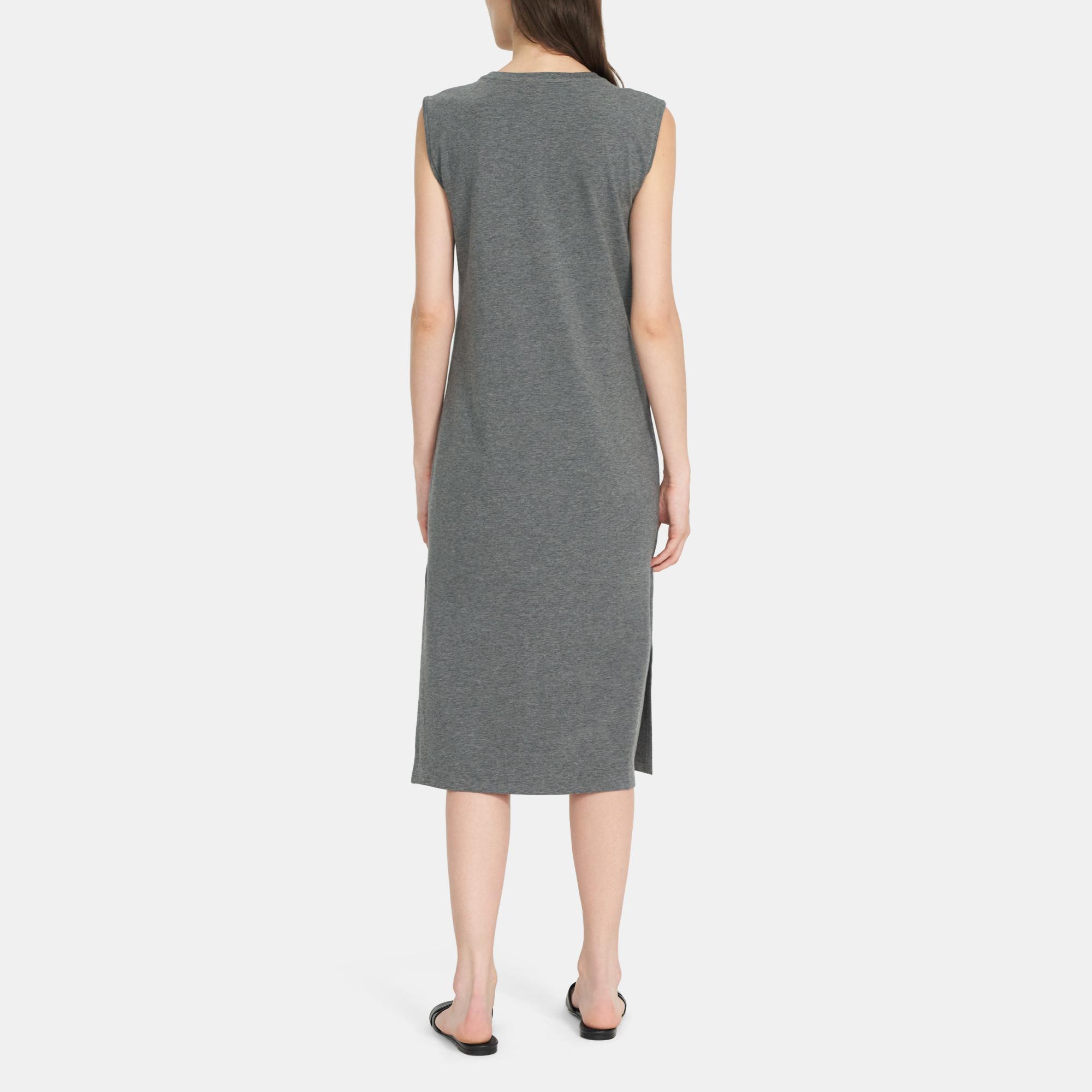 Muscle T-Shirt Dress in Stretch Cotton