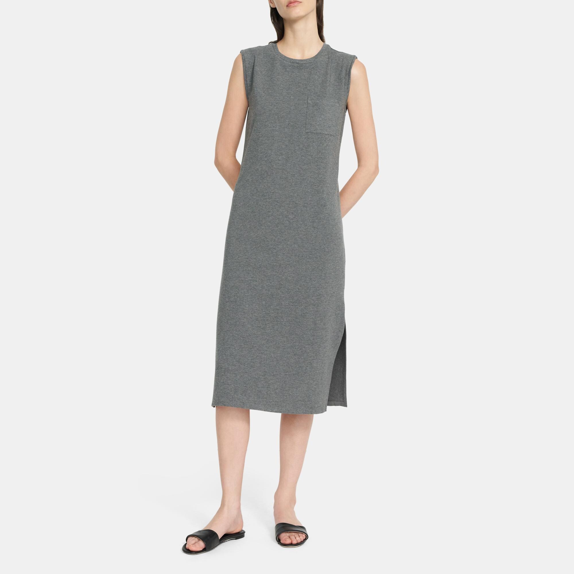 Muscle T-Shirt Dress in Stretch Cotton