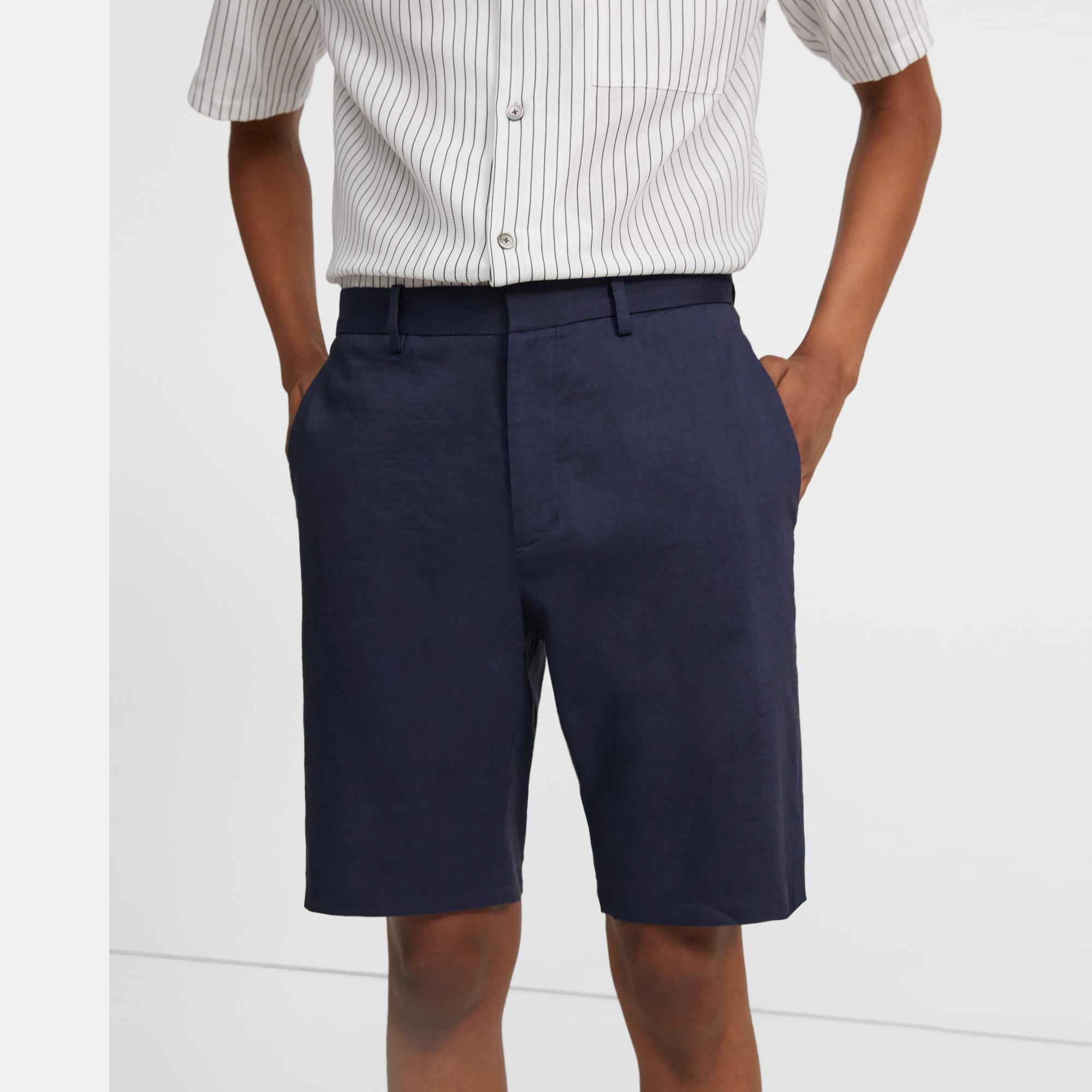 Tapered Short in Stretch Linen