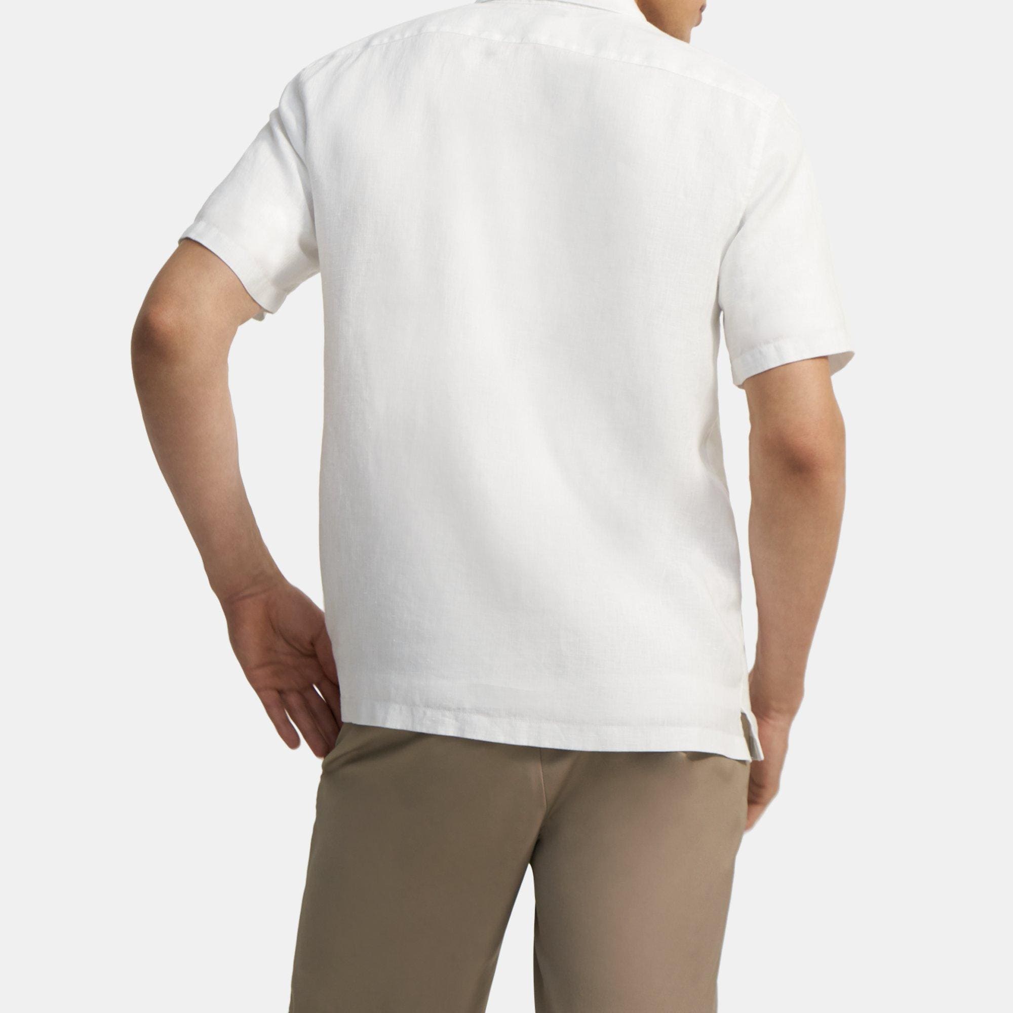 Standard-Fit Short-Sleeve Shirt in Linen