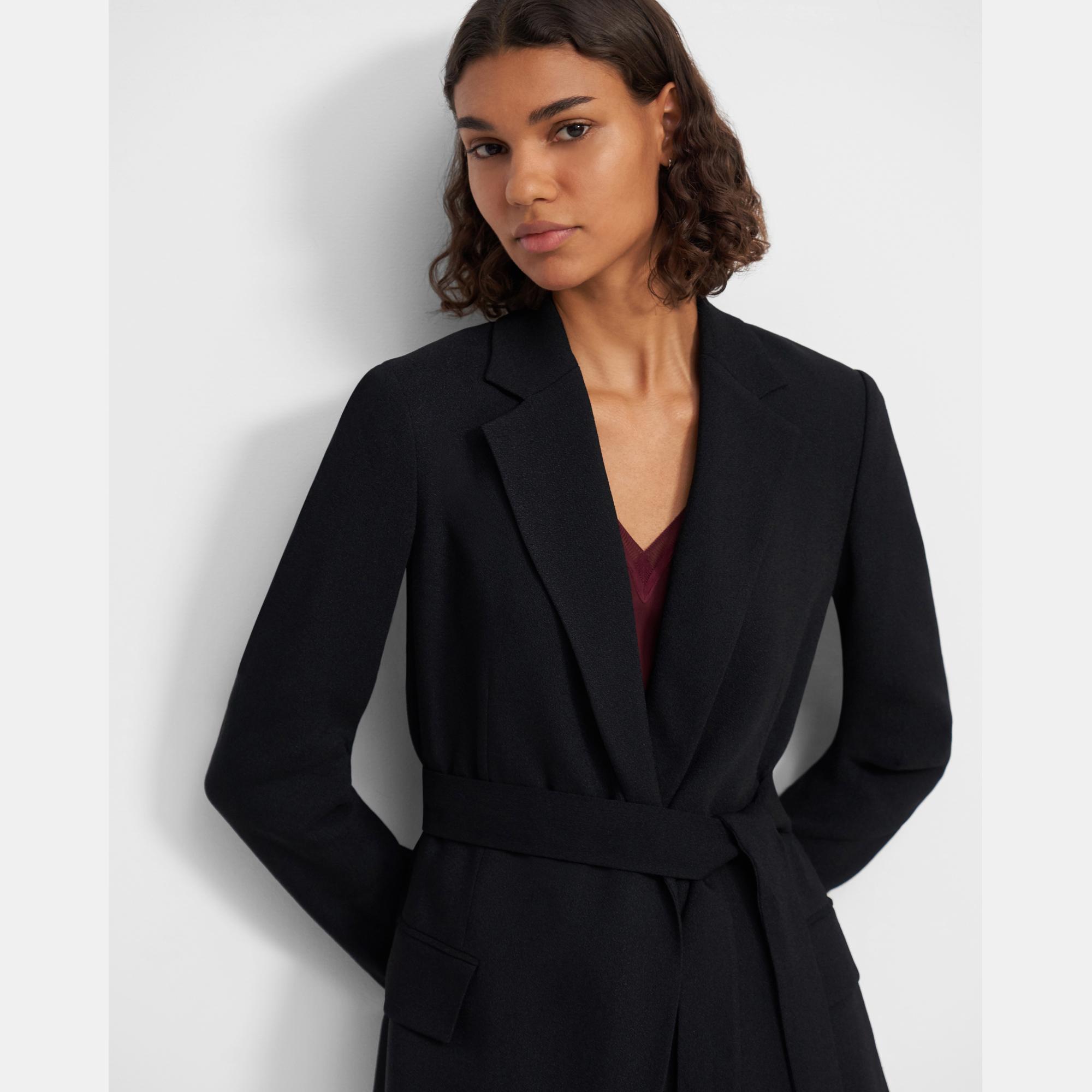 Belted Blazer in Eco Rosina Crepe