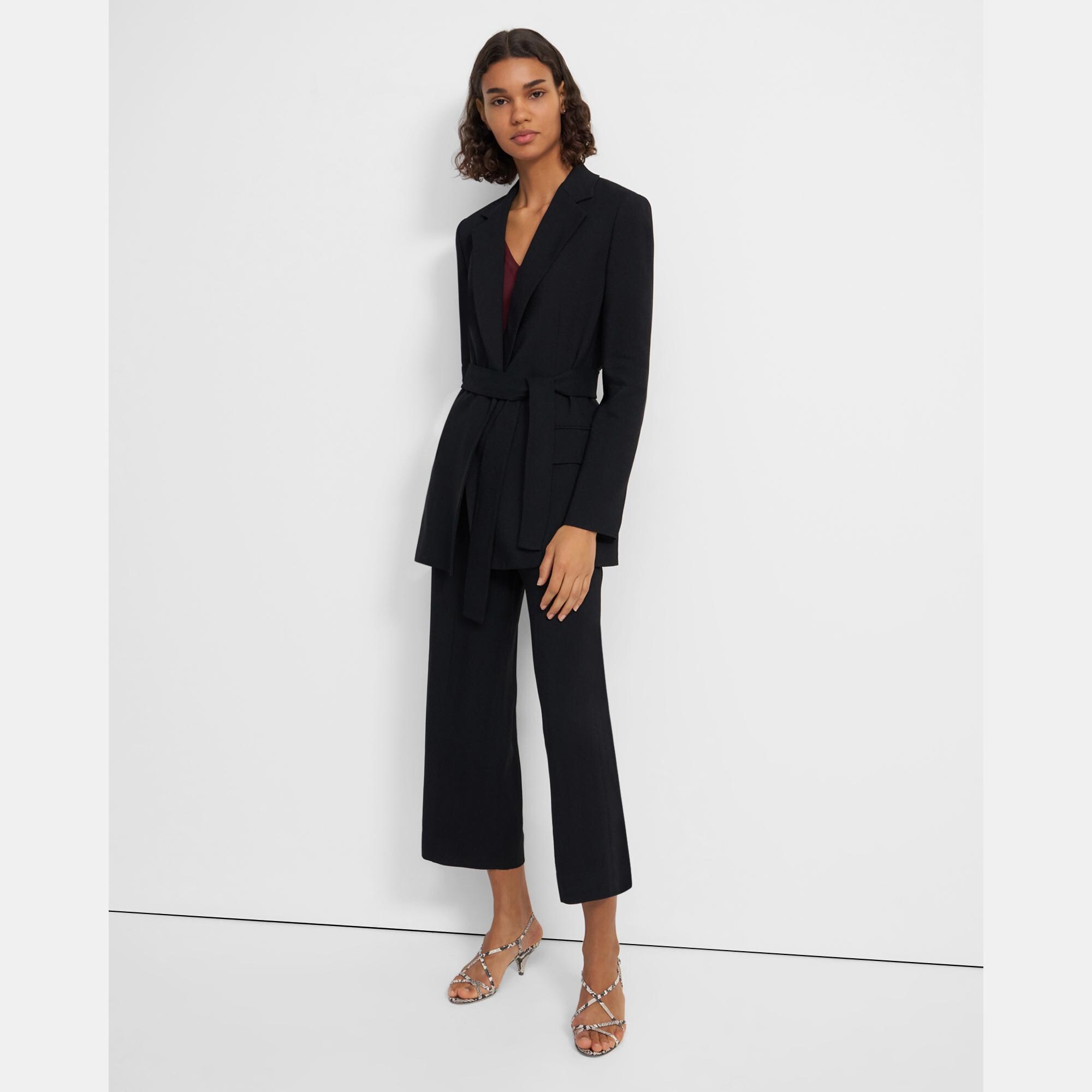 Belted Blazer in Eco Rosina Crepe