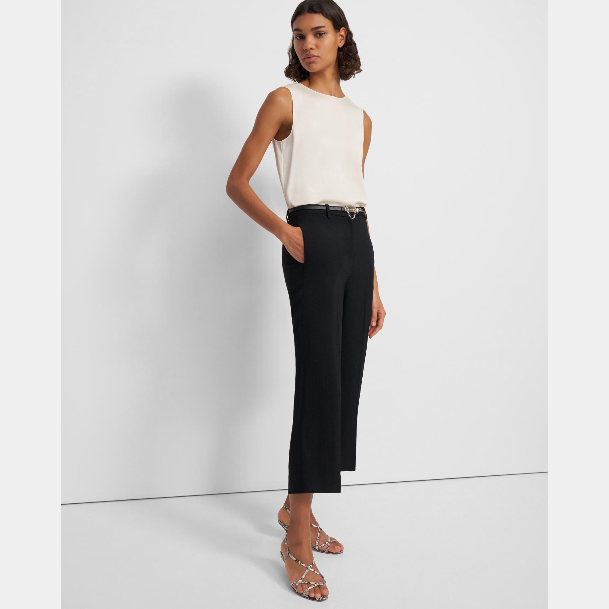 Wide Cropped Pant in Eco Rosina Crepe