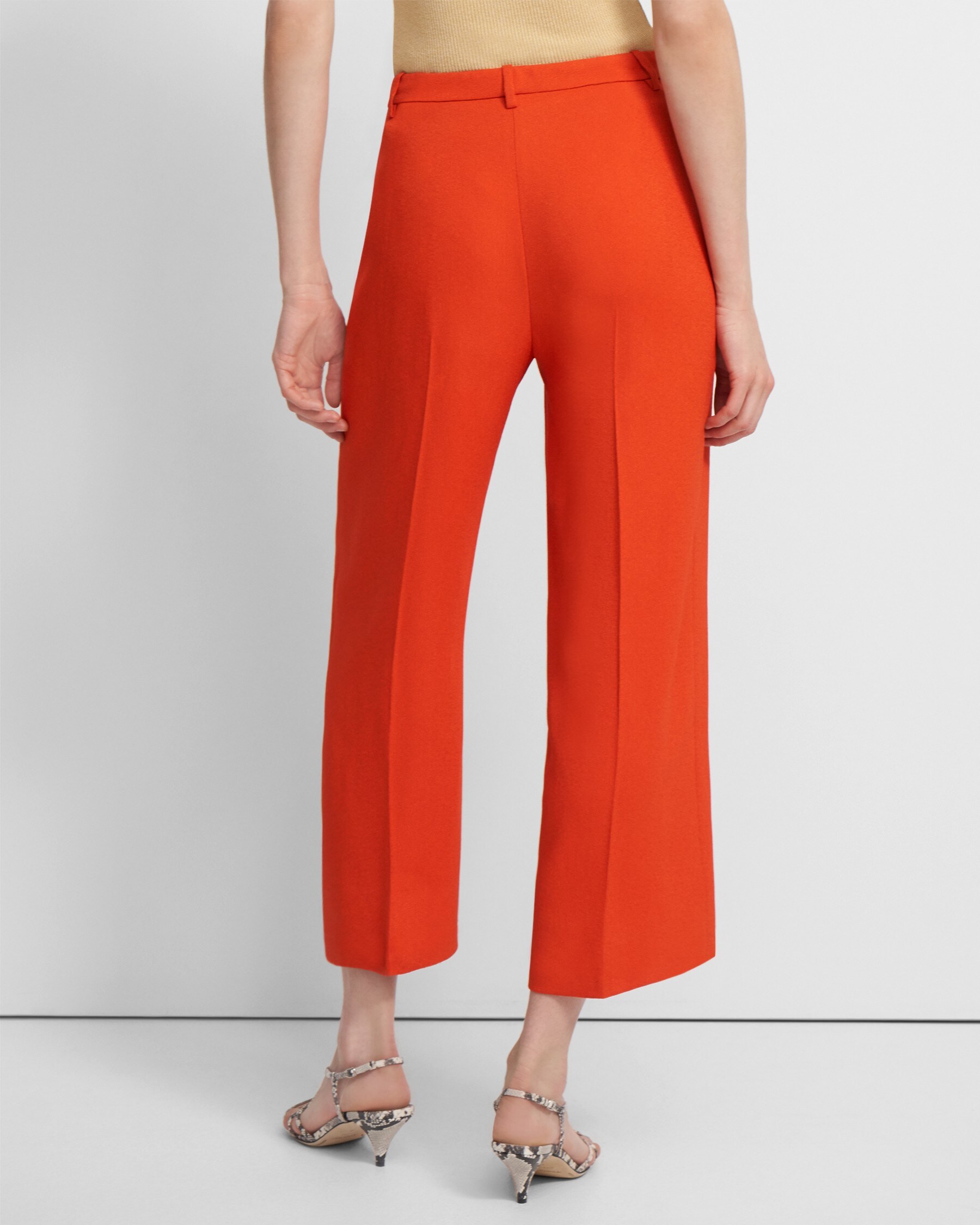 Wide Cropped Pant in Eco Rosina Crepe