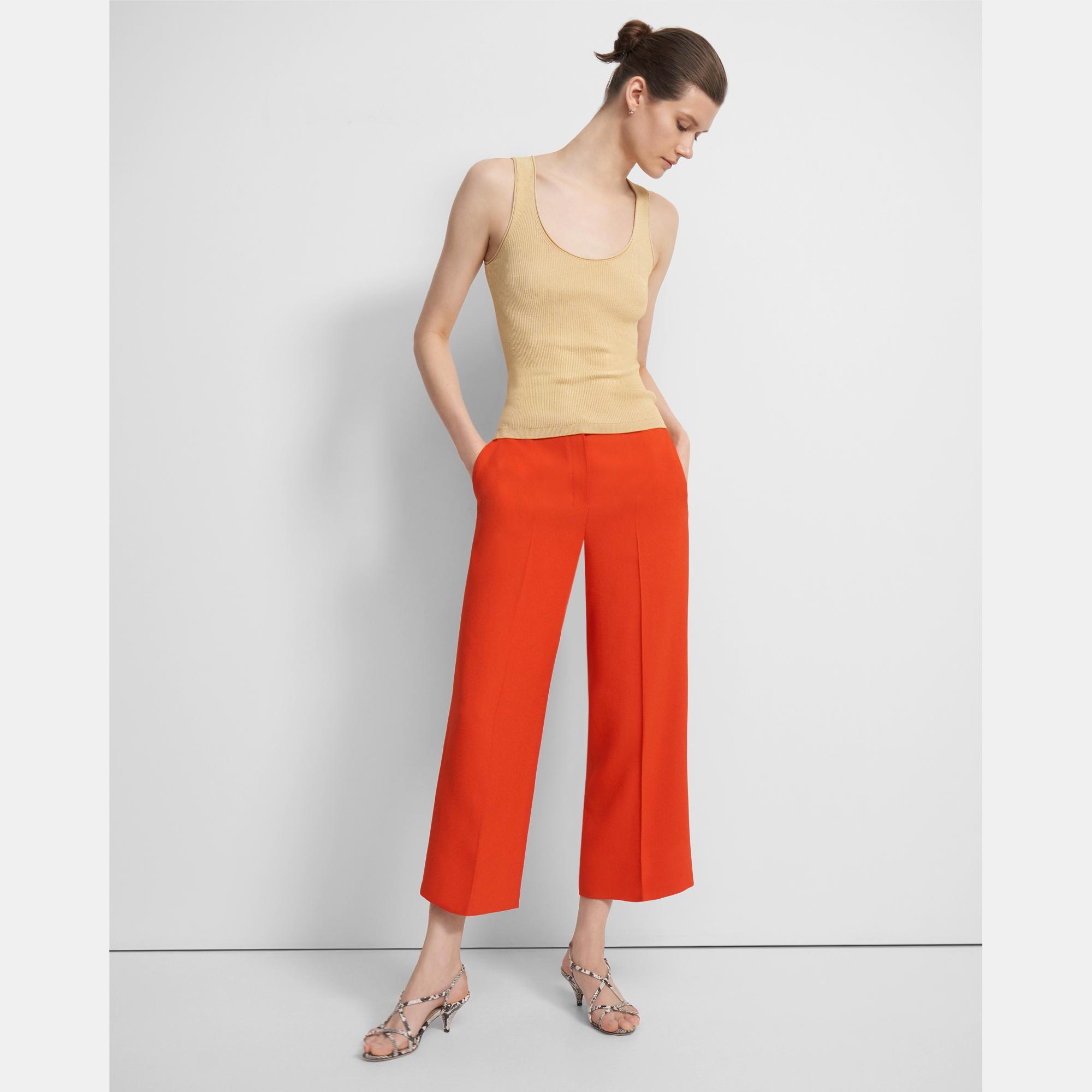 Wide Cropped Pant in Eco Rosina Crepe