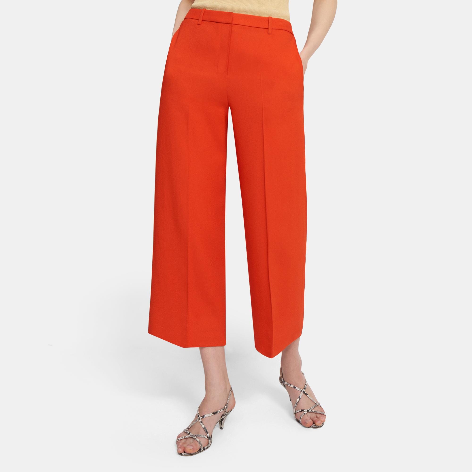 Wide Cropped Pant in Eco Rosina Crepe