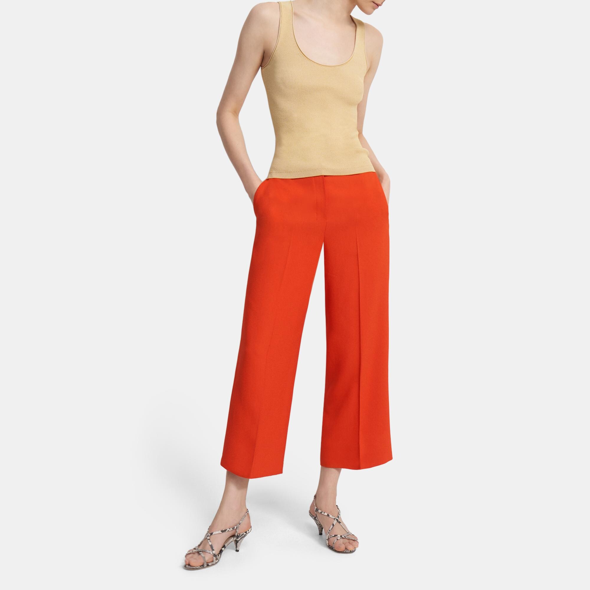 Wide Cropped Pant in Eco Rosina Crepe