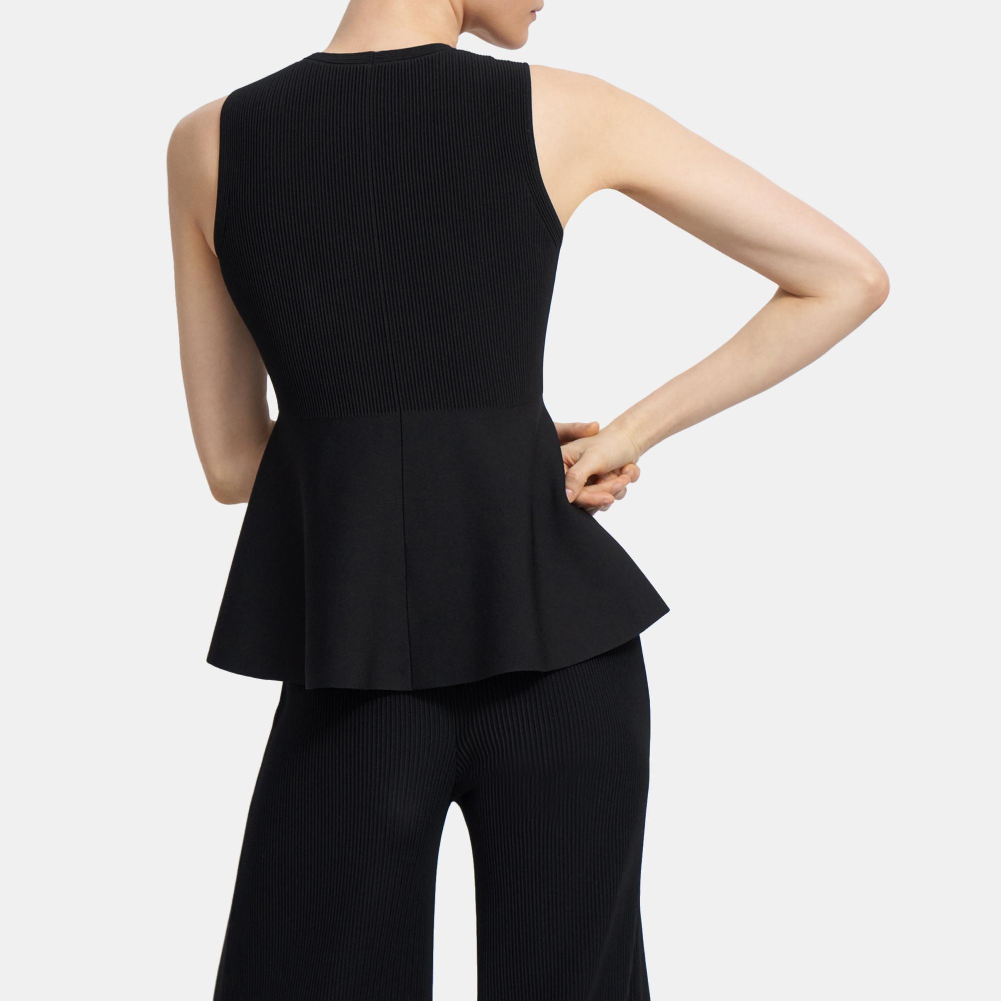 Theory knit store peplum top