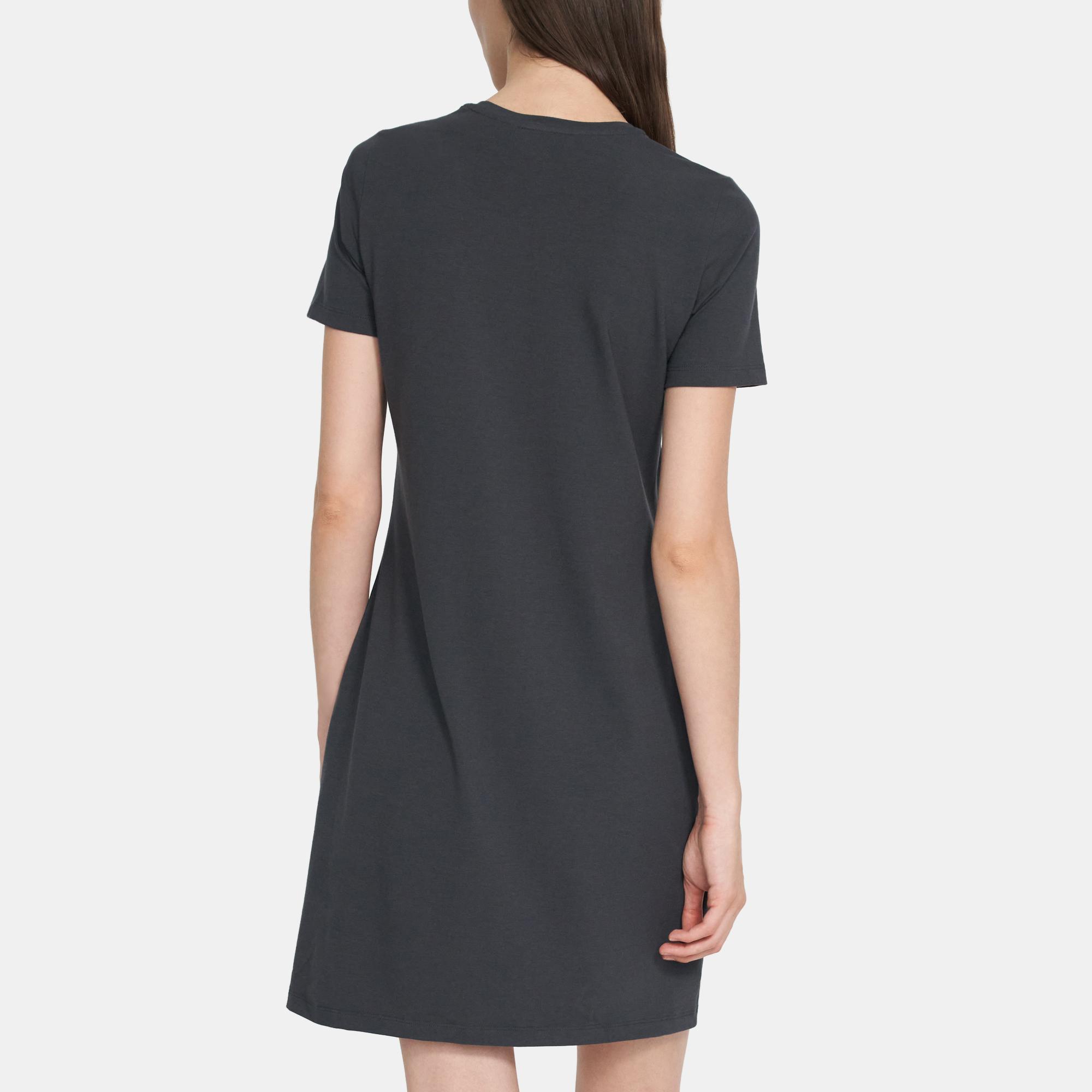 T-Shirt Dress in Stretch Cotton Knit