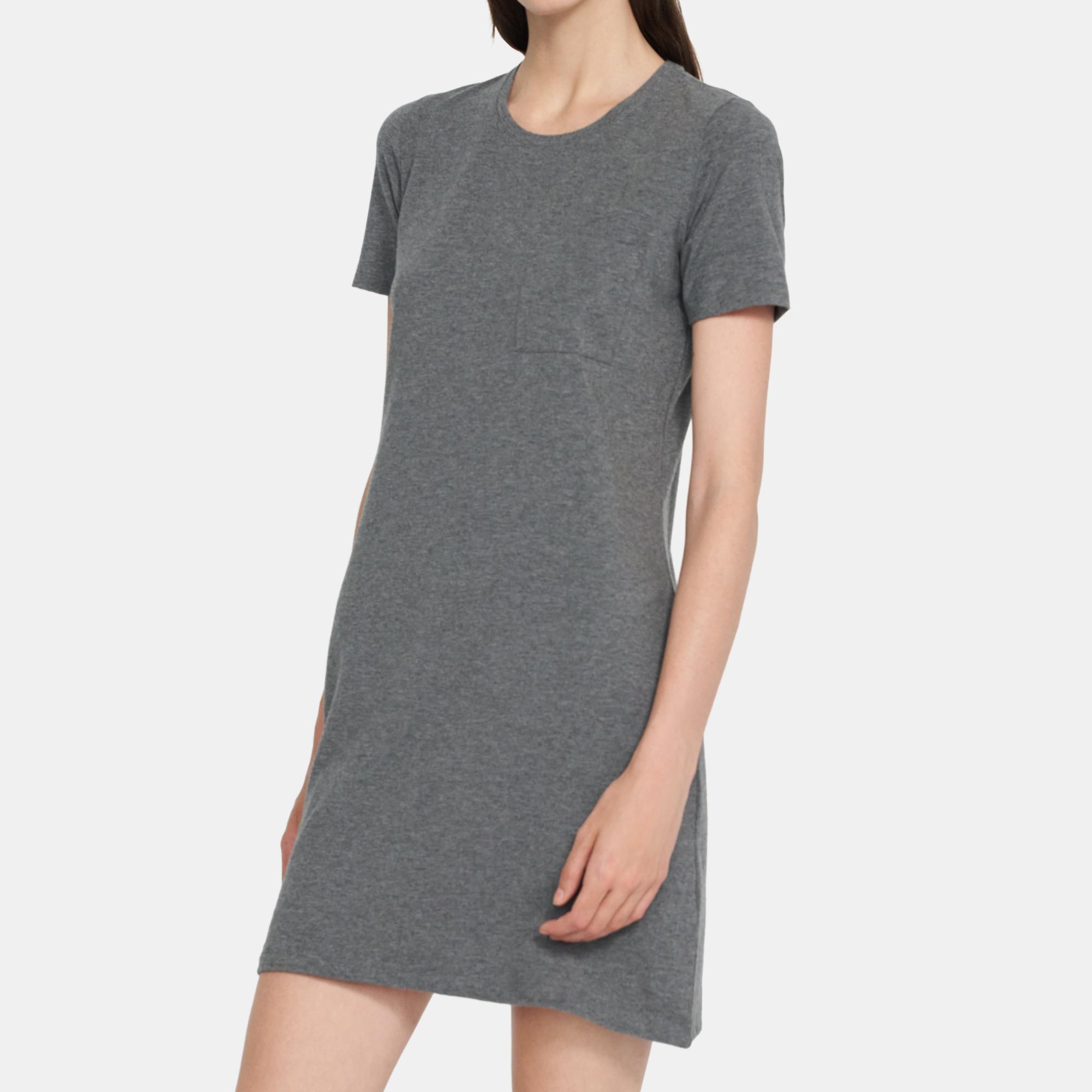T-Shirt Dress in Stretch Cotton Knit