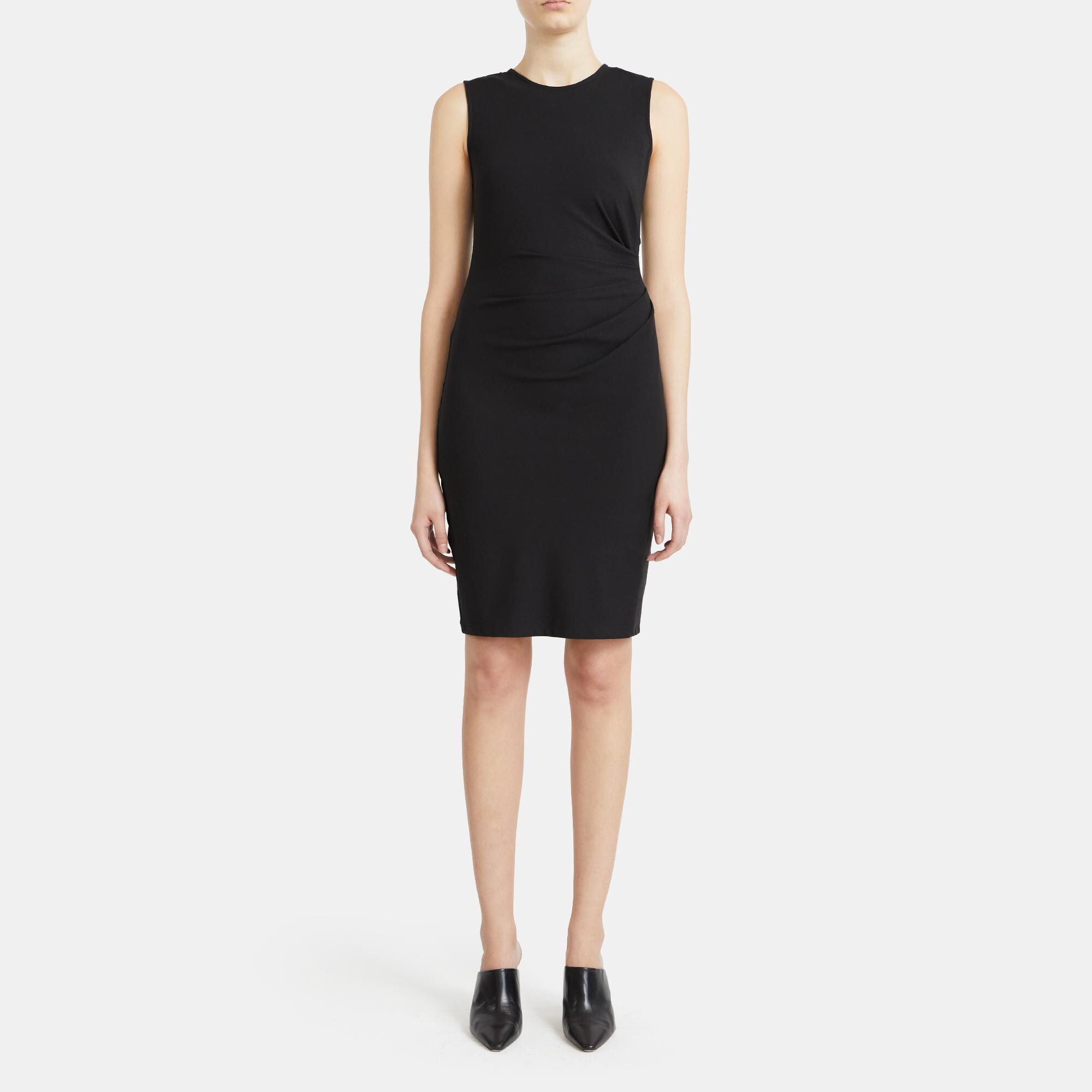 Theory Outlet Official Site | Jorainna Sheath Dress in Stretch Cotton