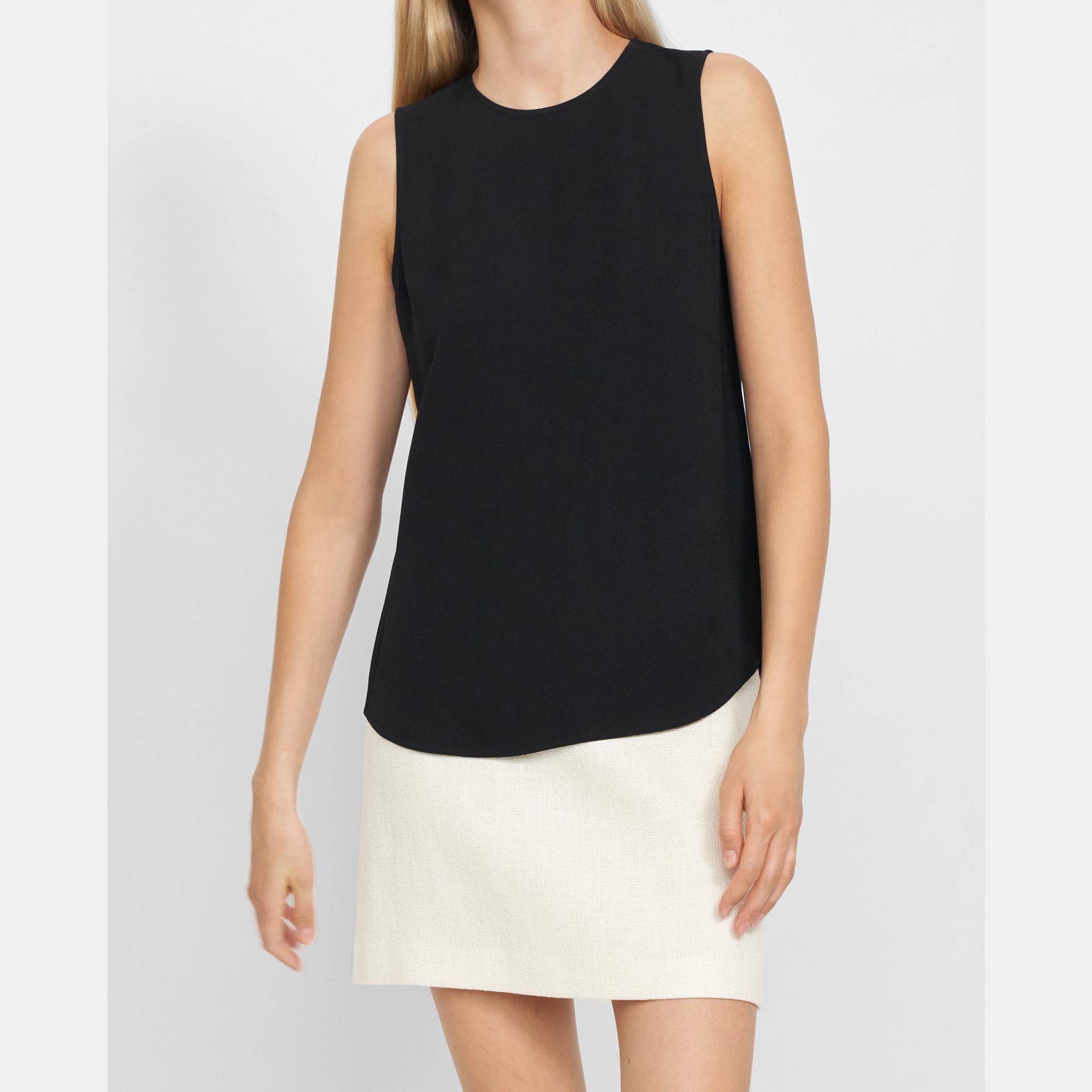 Theory Outlet Official Site Shell Top in Rosina Crepe