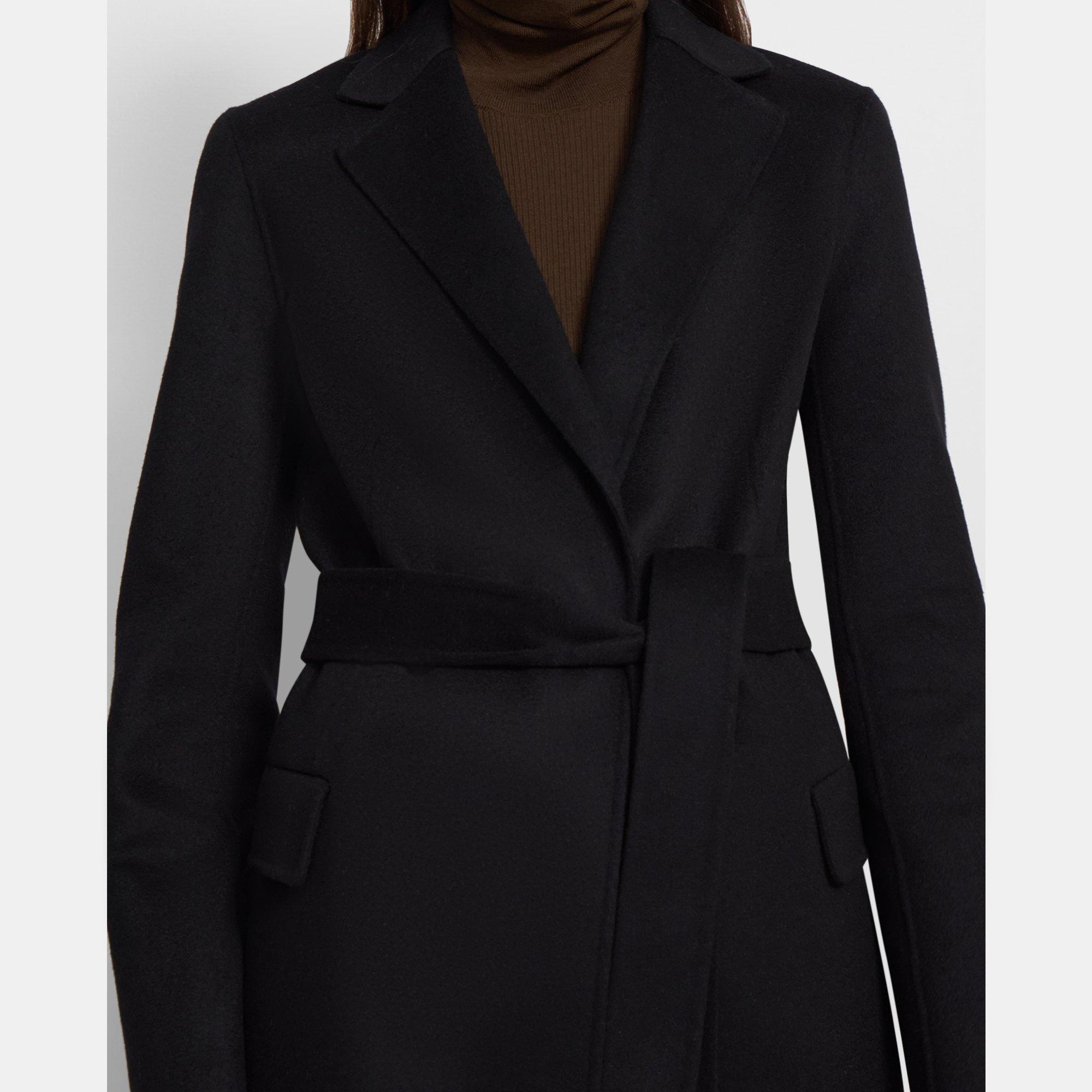 DoubleFace WoolCashmere Belted Coat Theory