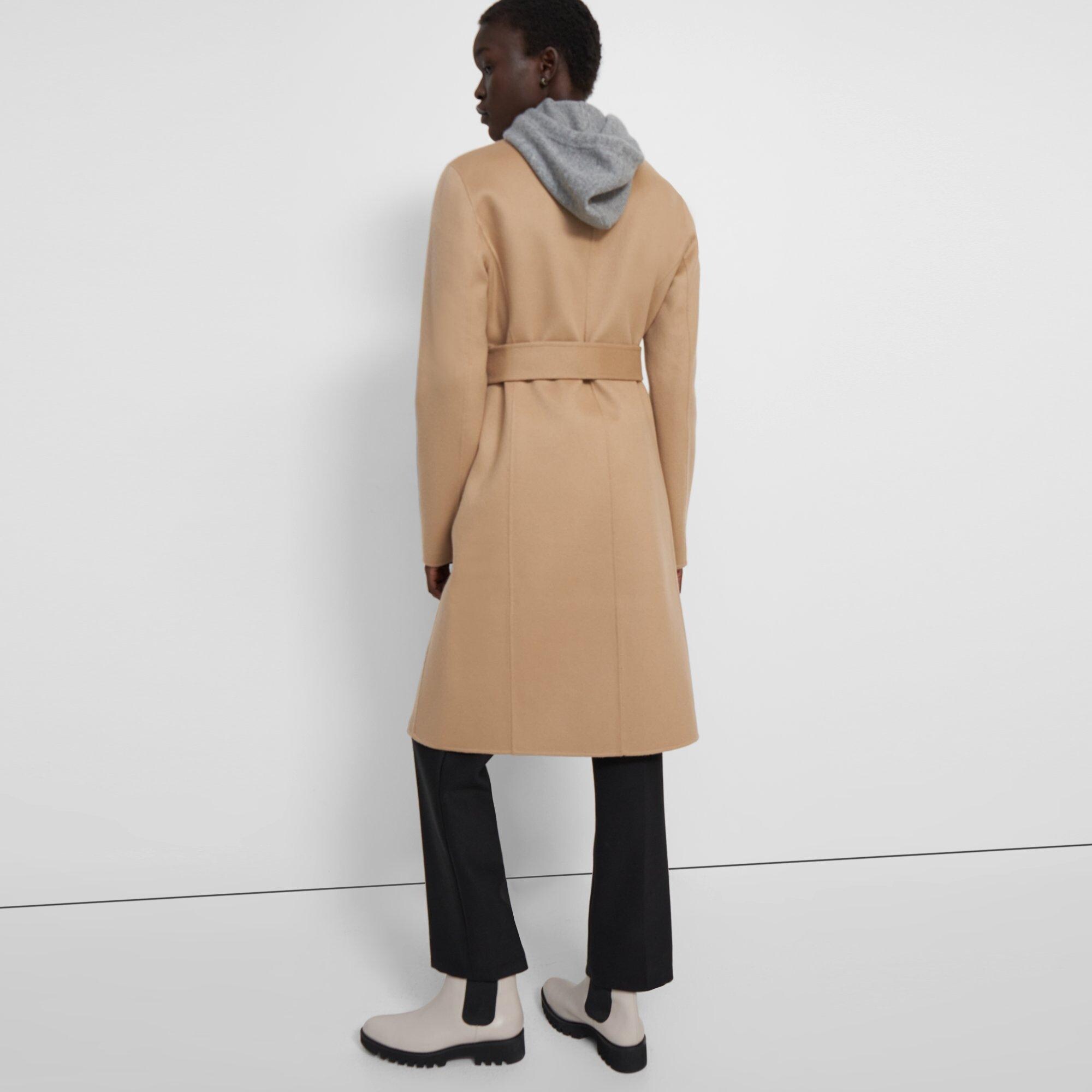 Belted Unlined Wool Coat