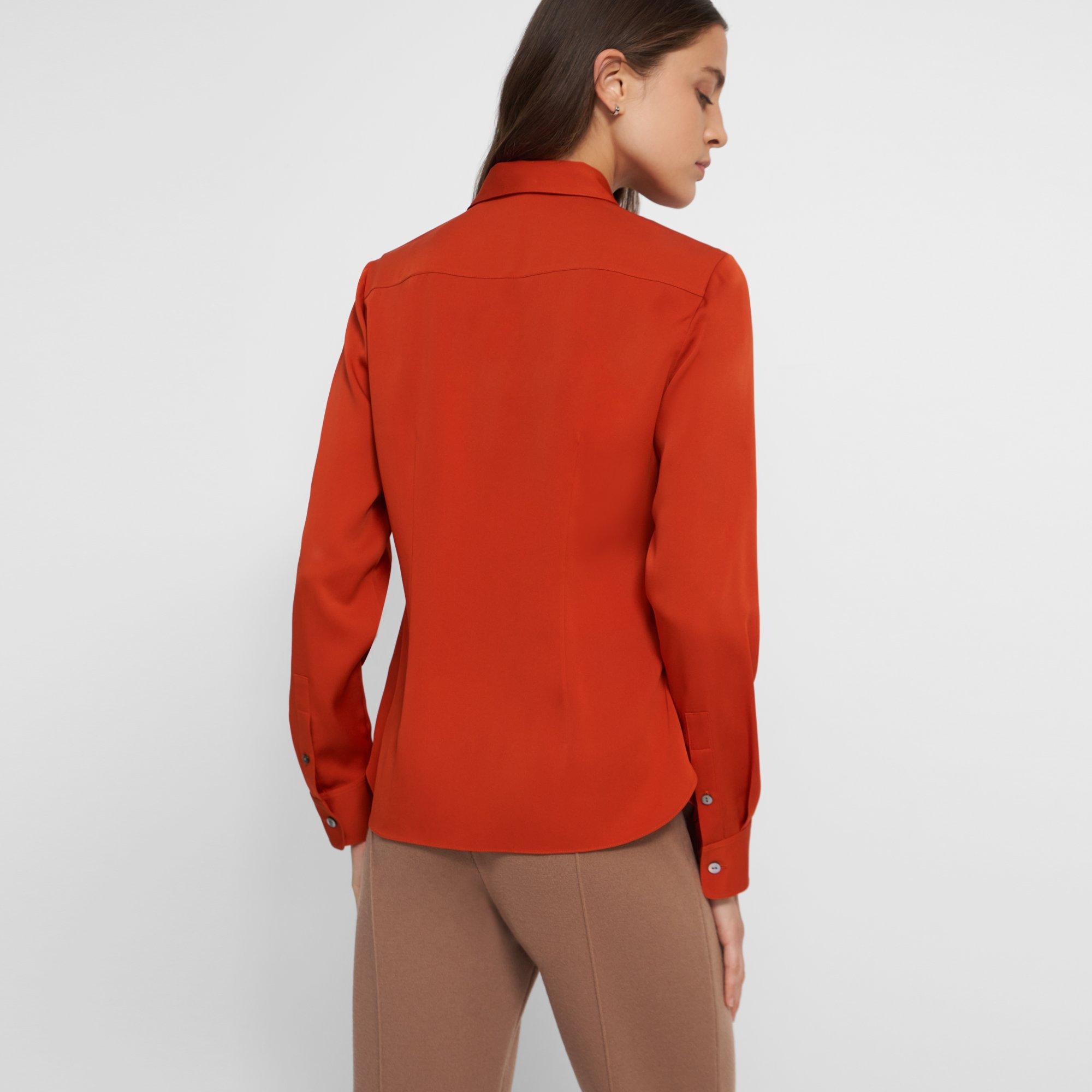 Fitted Shirt in Stretch Silk