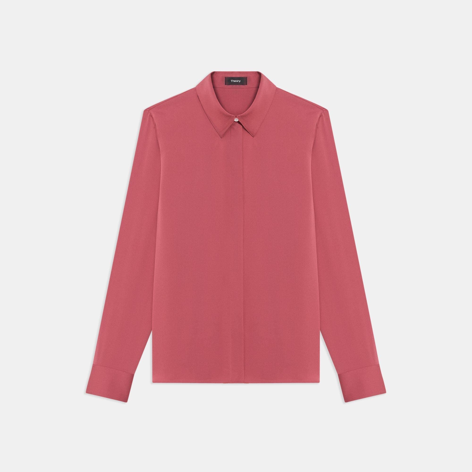 Fitted Shirt in Stretch Silk