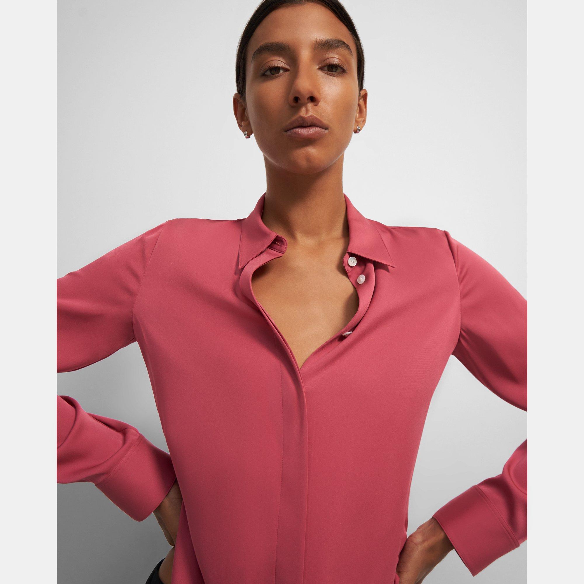 Fitted Shirt in Stretch Silk