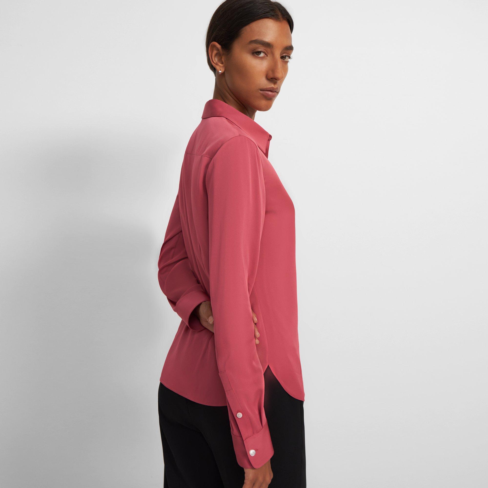 Fitted Shirt in Stretch Silk