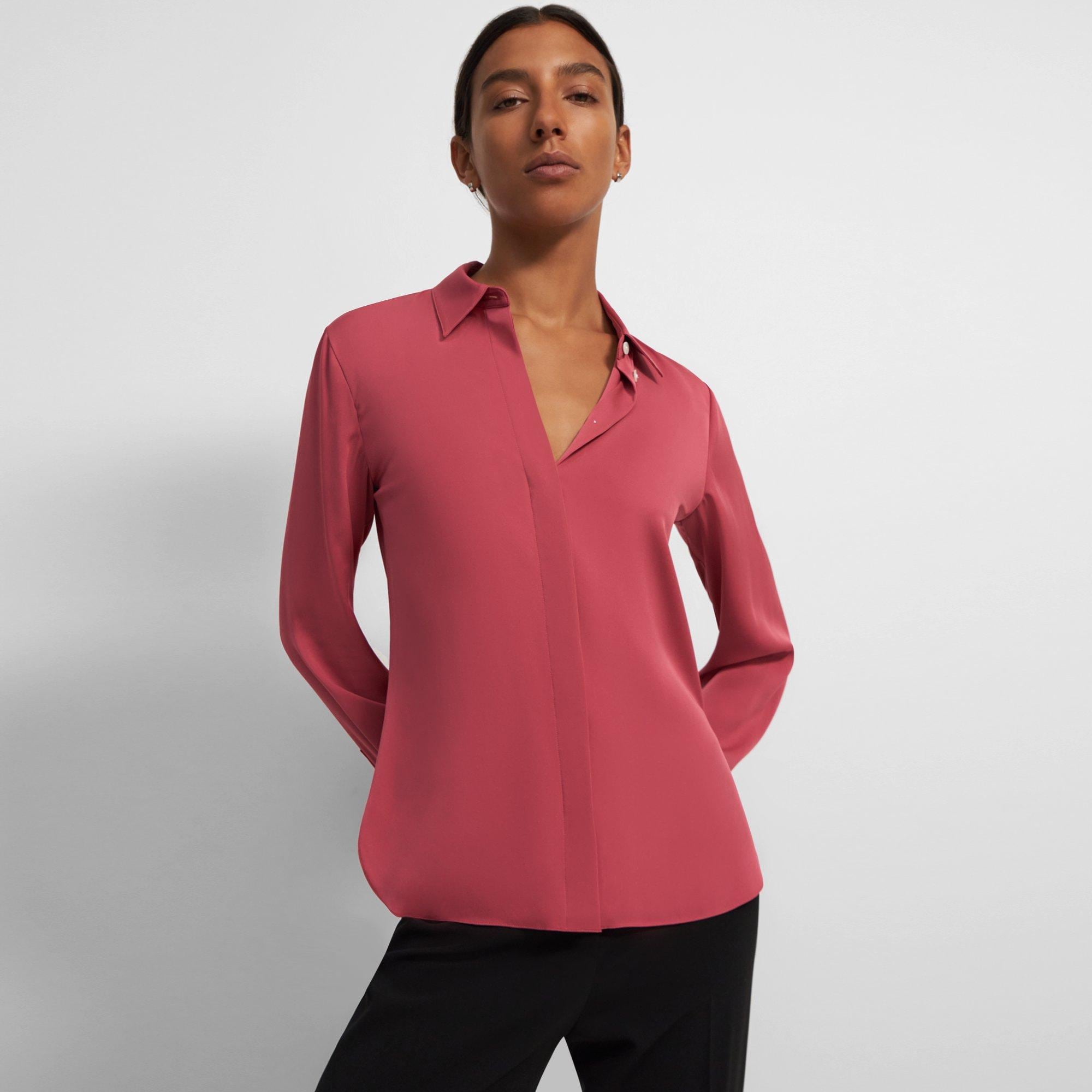 Fitted Shirt in Stretch Silk