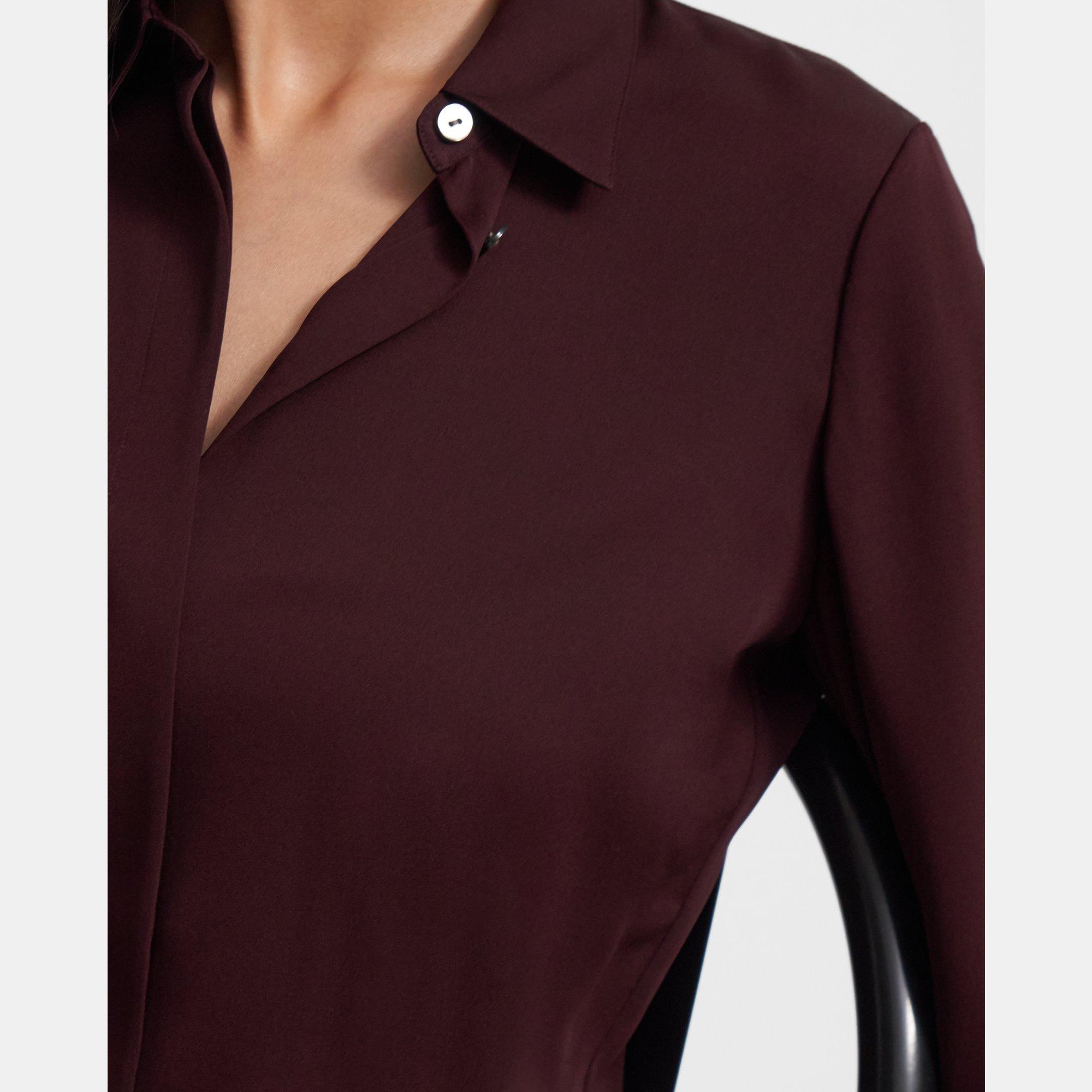 Fitted Shirt in Stretch Silk