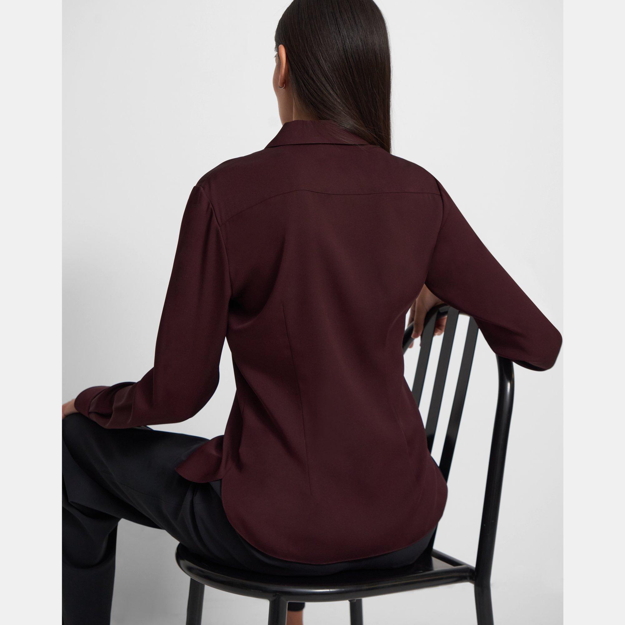 Fitted Shirt in Stretch Silk