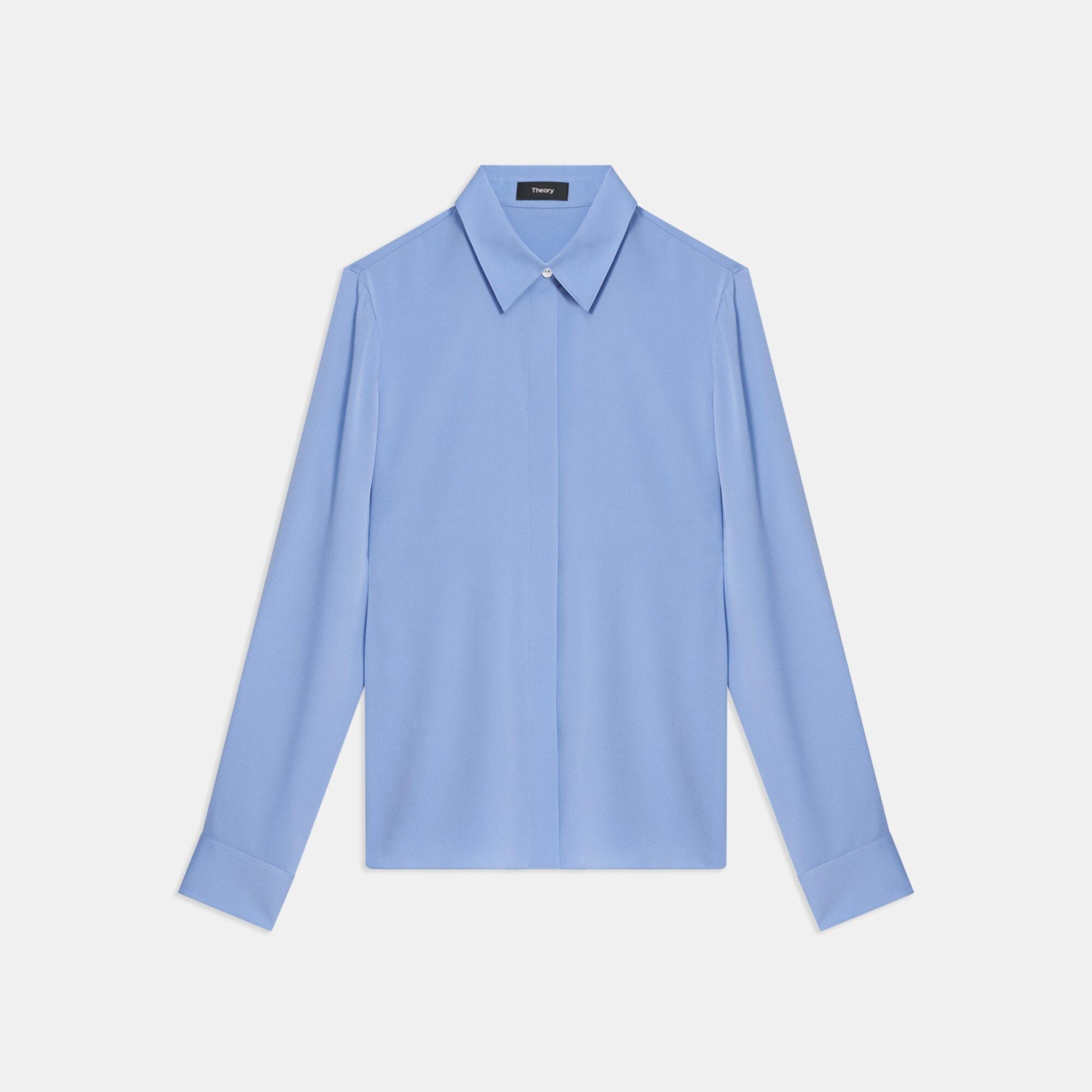 Fitted Shirt in Stretch Silk