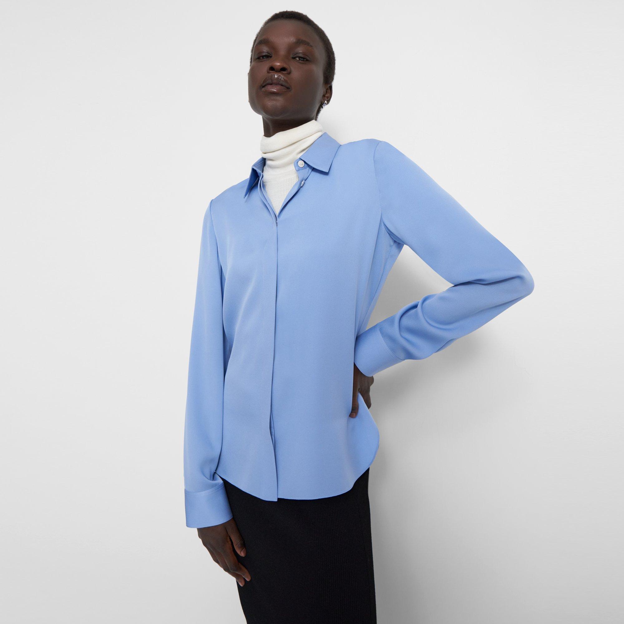 Fitted Shirt in Stretch Silk